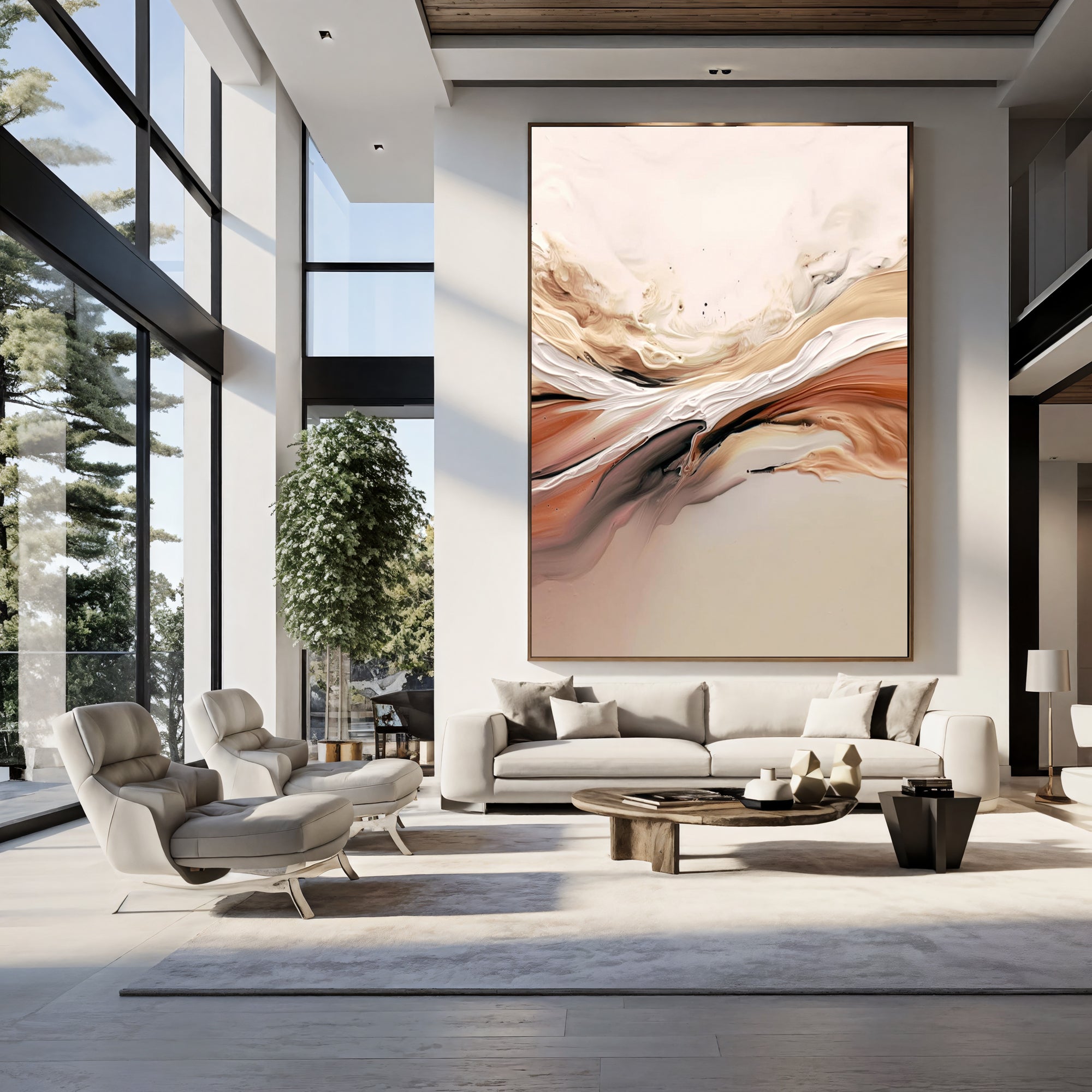 Textured Warm Swirls | Blush Hues