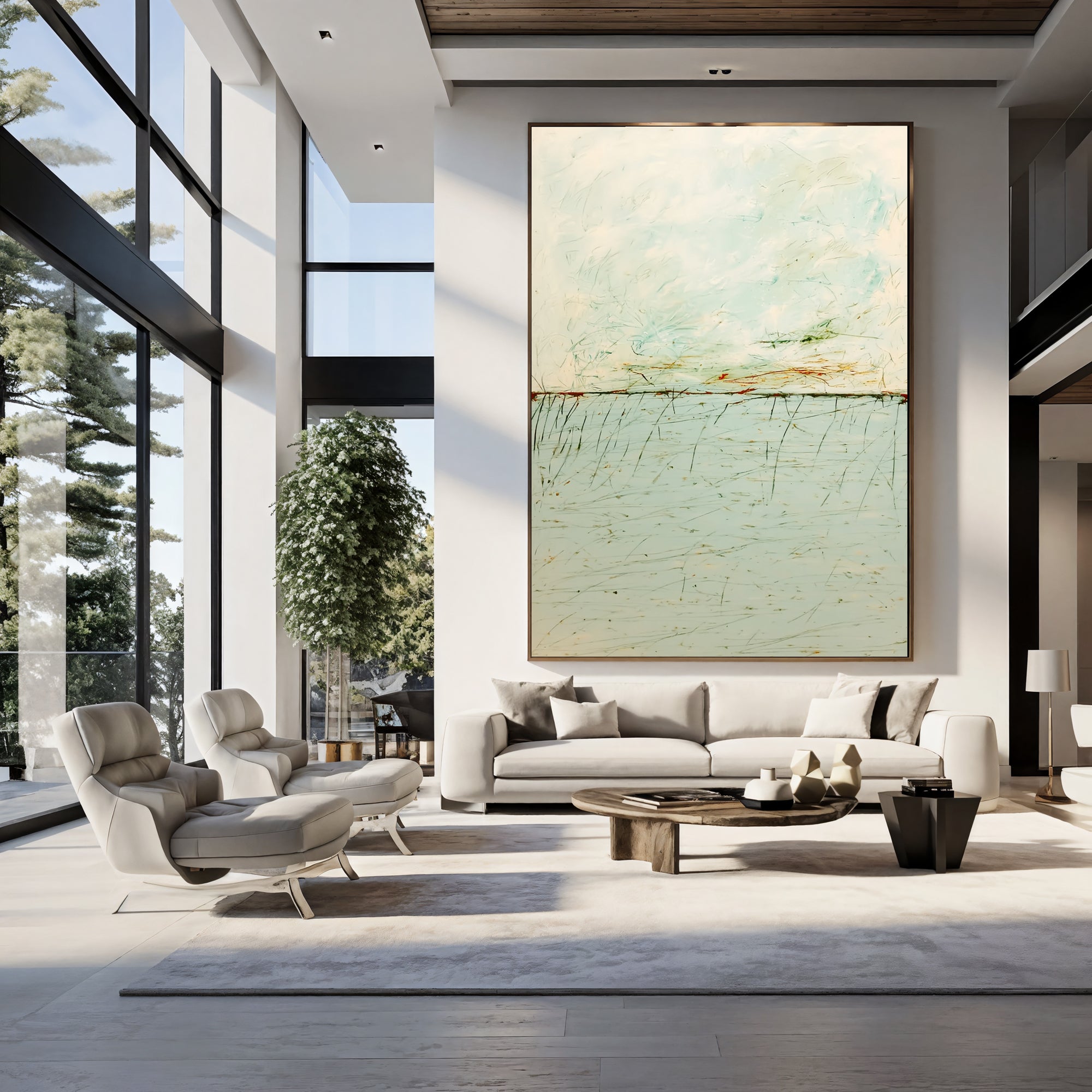 Textured Pale Meadow | Delicate Strokes