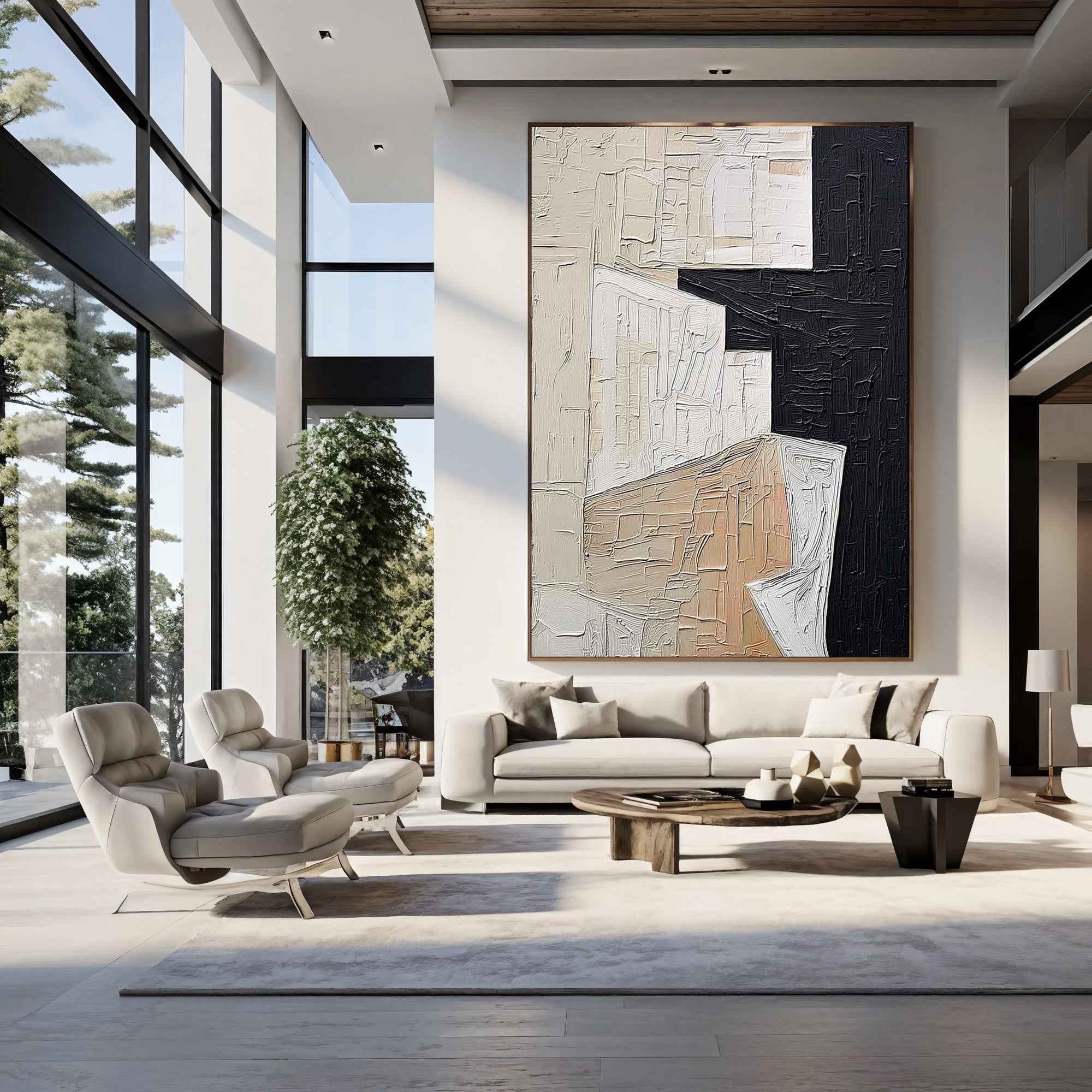 Textured Geometric Depth | Neutral Contrast