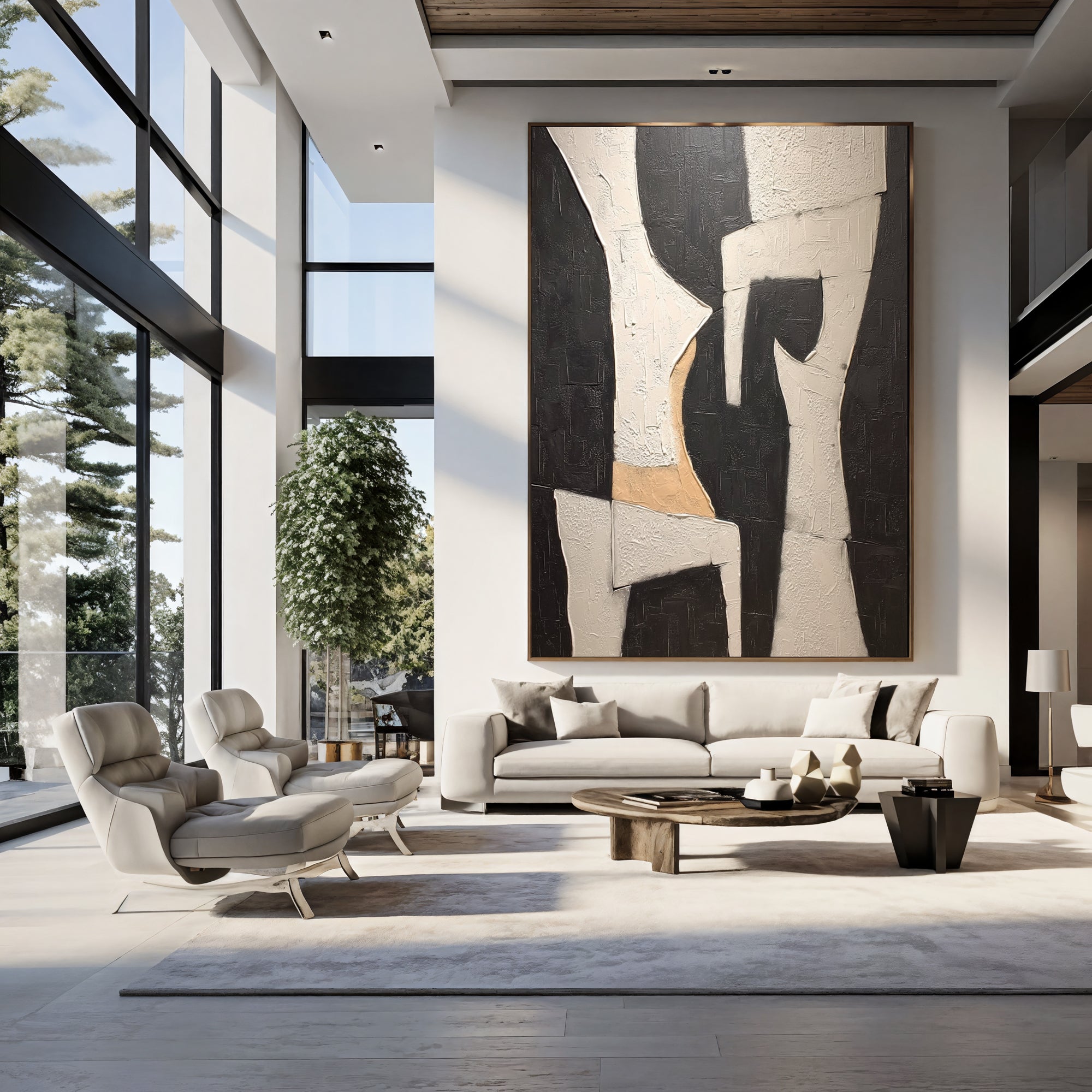 Impasto Ebony Configurations | Ivory Inflections