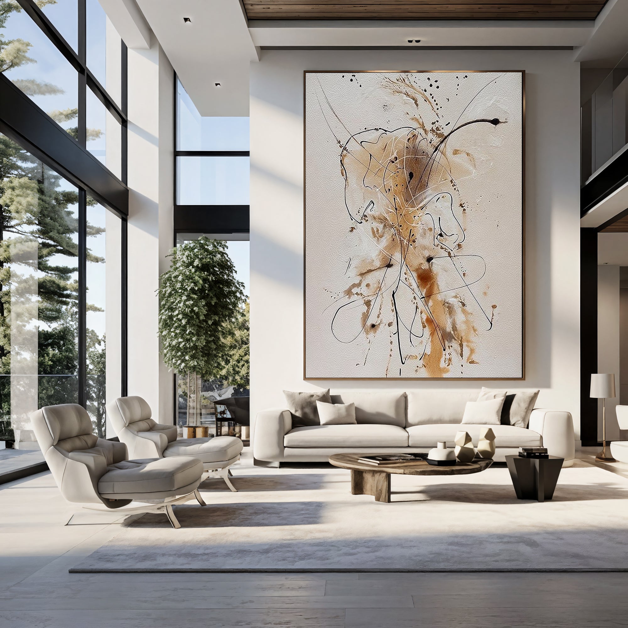 Textured Fluid Lines | Earthy Hues