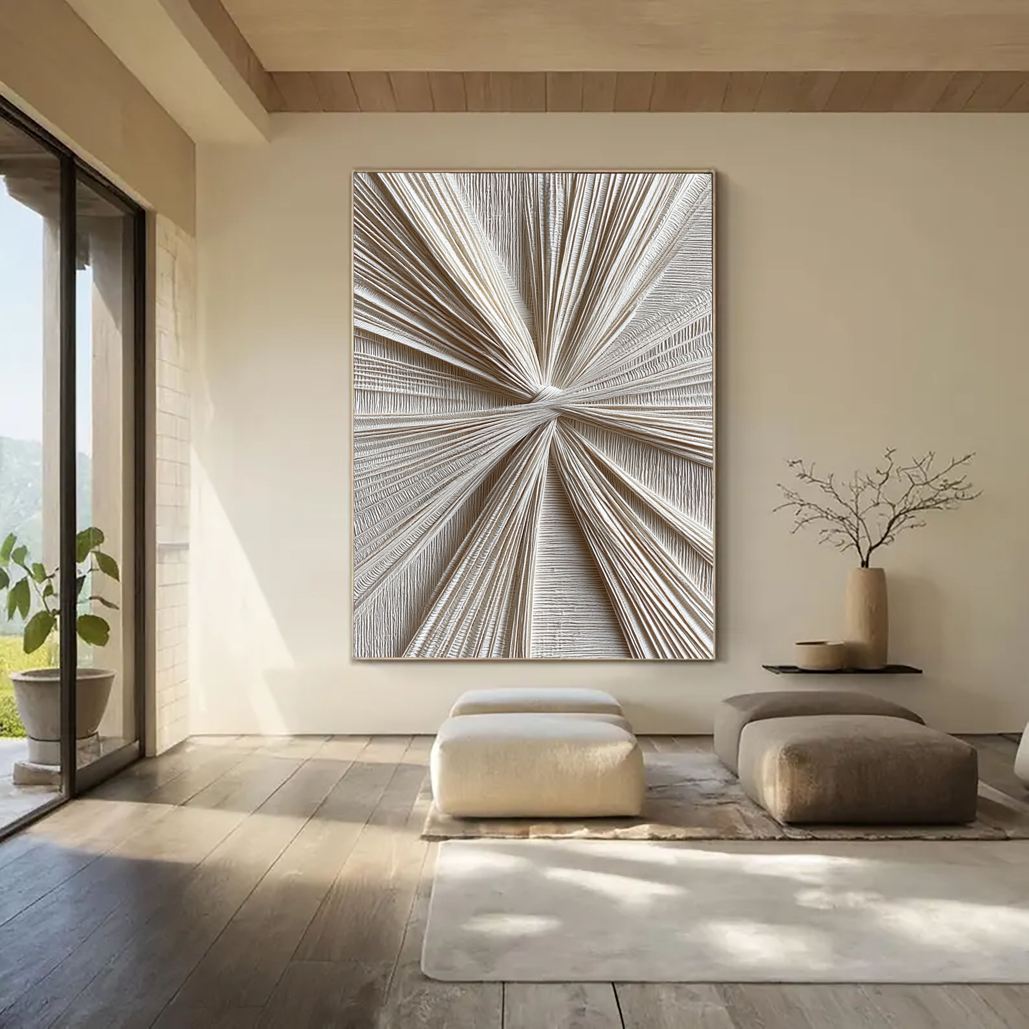 Textured Radial Surge | Cream Tones