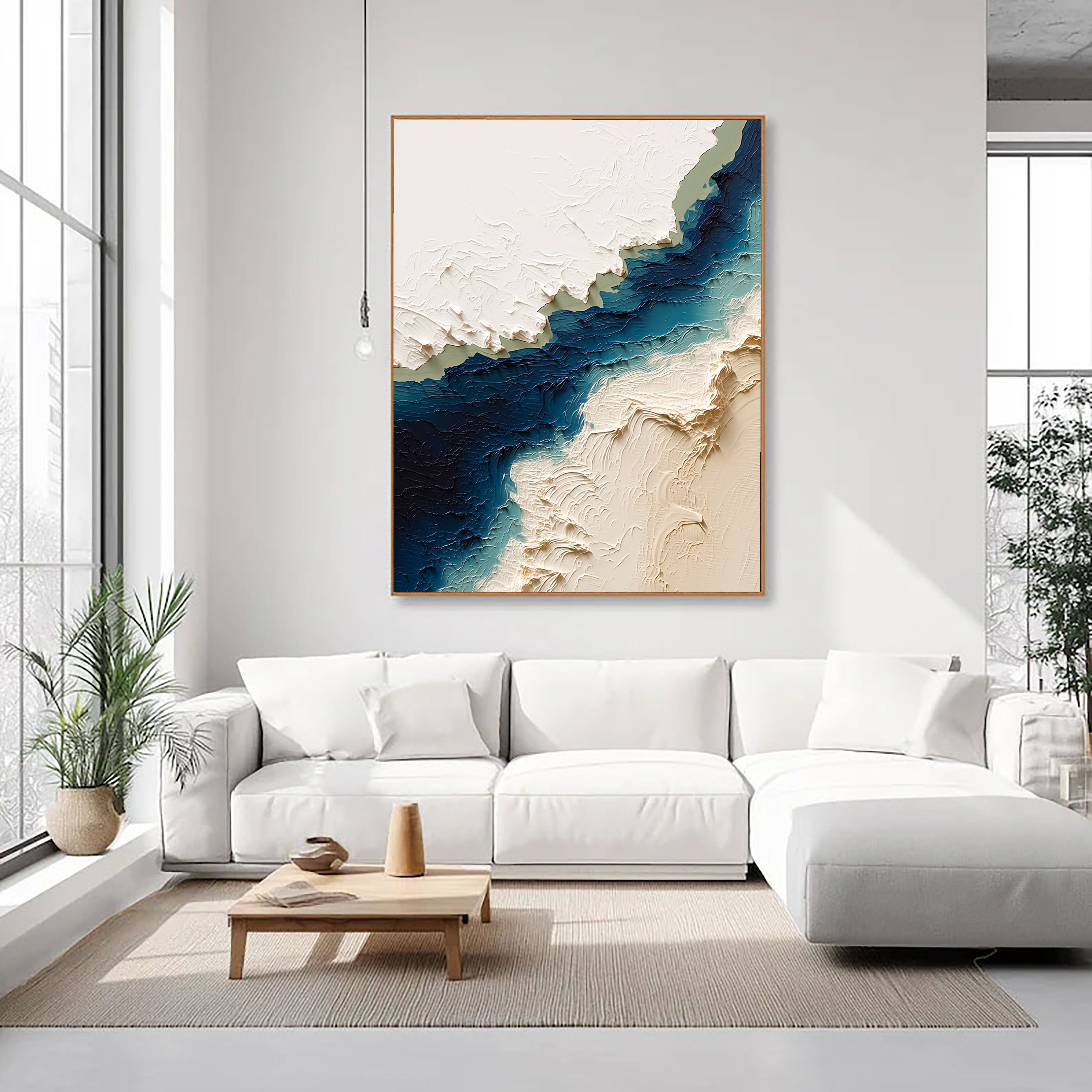 Textured Coastal Strata | Blue Ivory