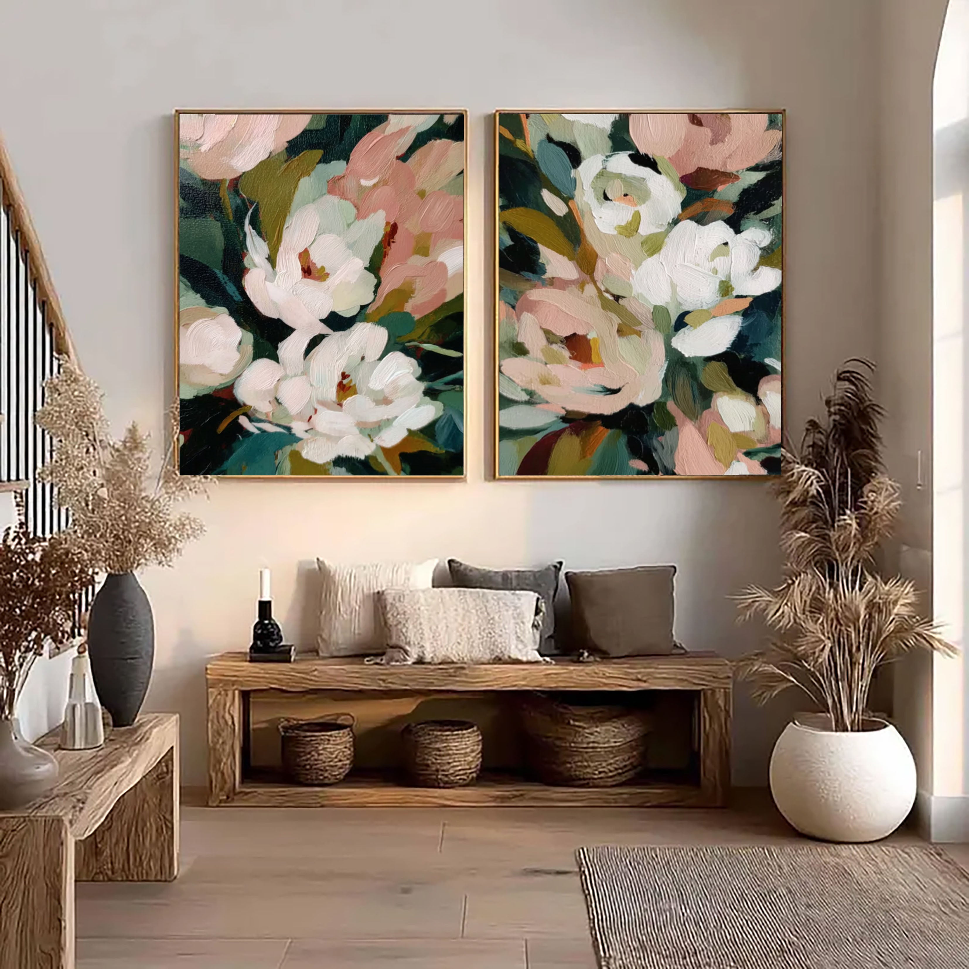 Textured Floral Abundance | Pink Peonies