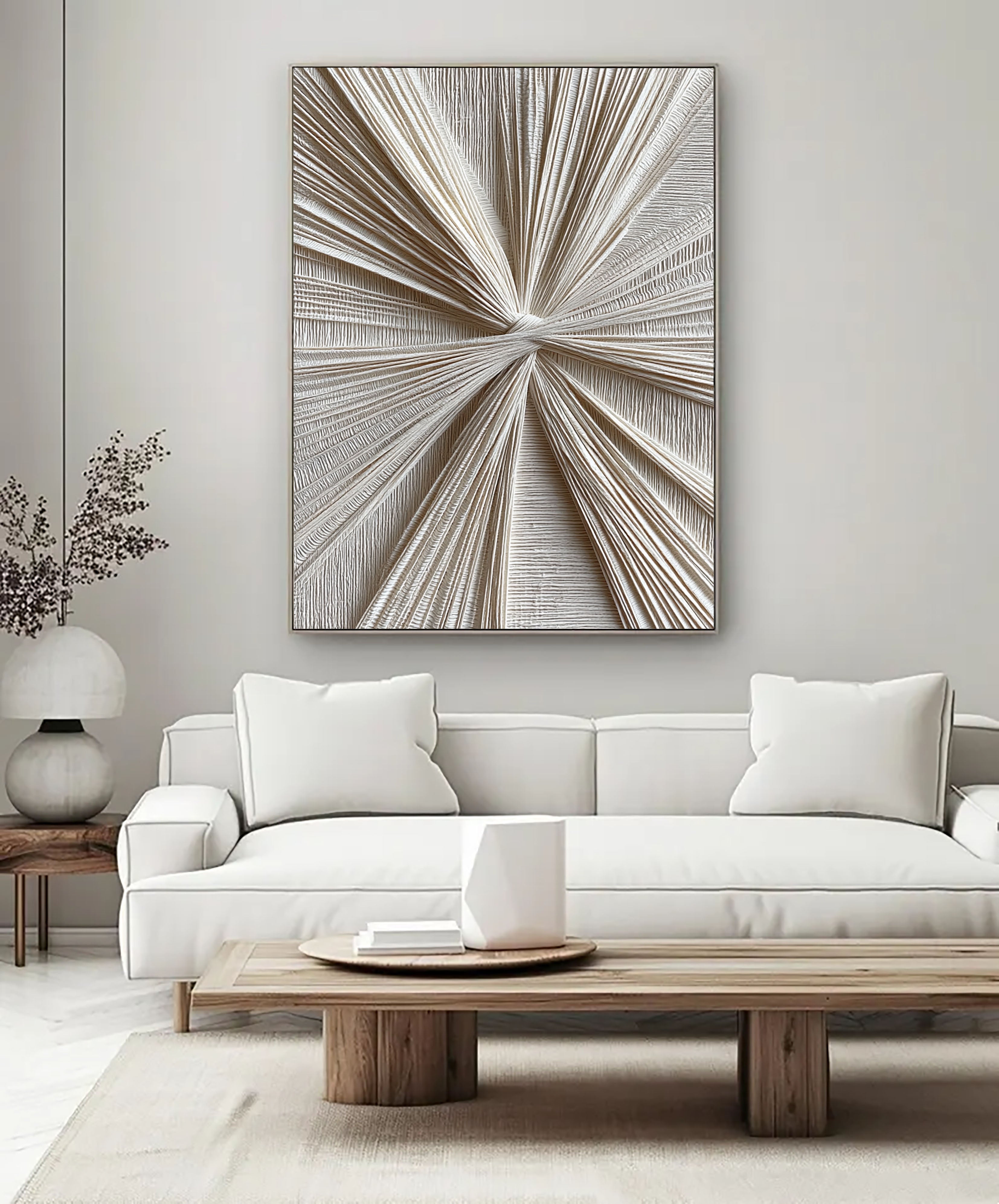 Textured Radial Surge | Cream Tones