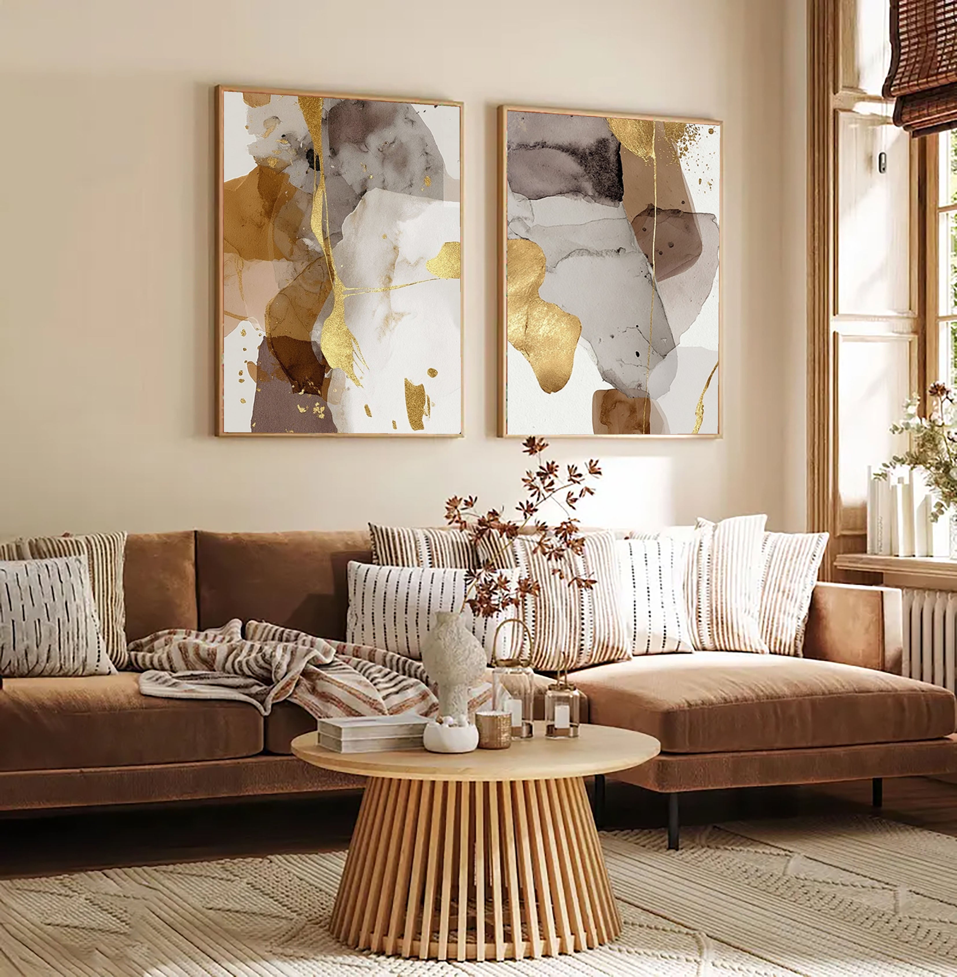Abstract Metallic Fusion | Golden Hues