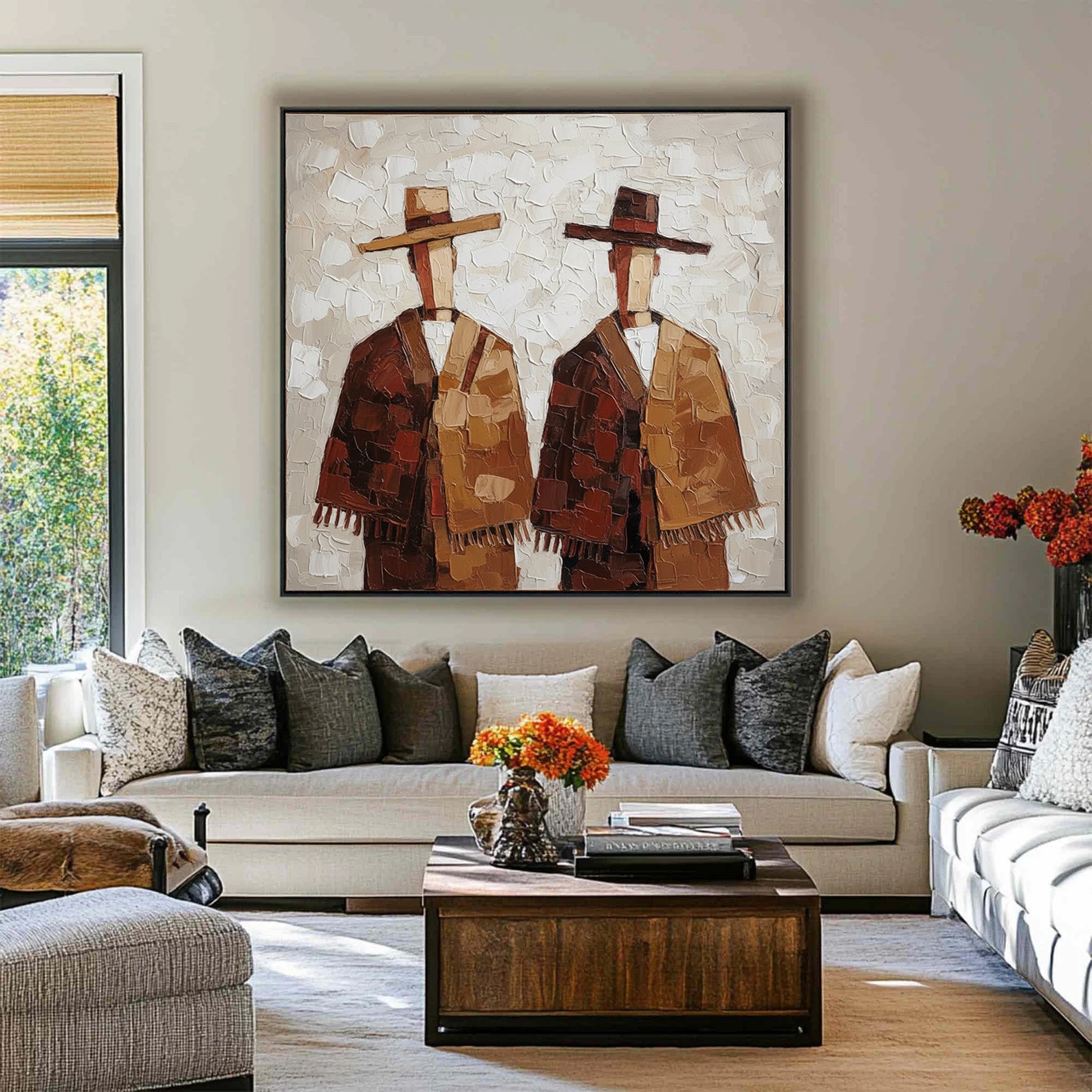 Textured Cloaked Duo | Earthy Hues