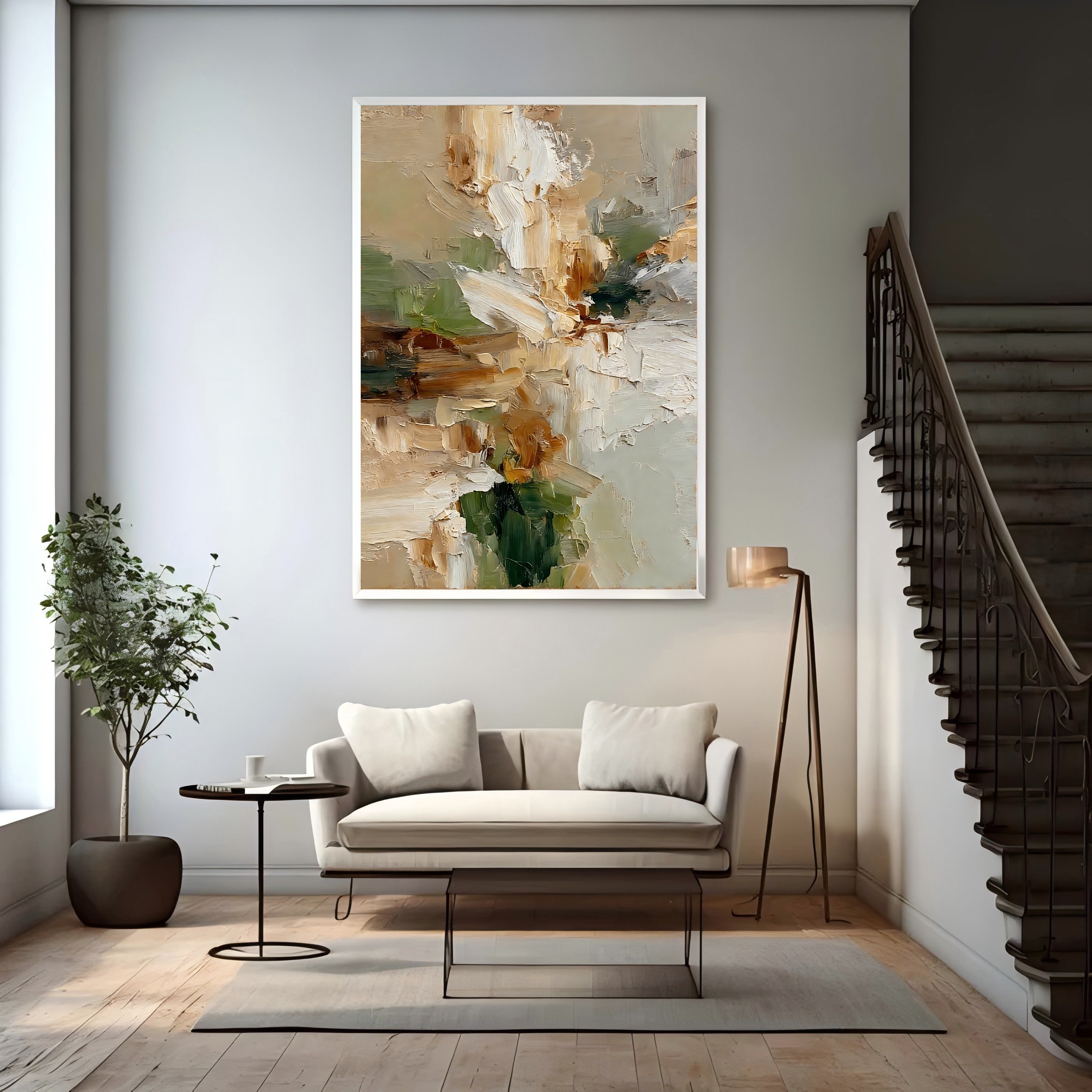 Textured Floral Earthiness | Ivory Bloom