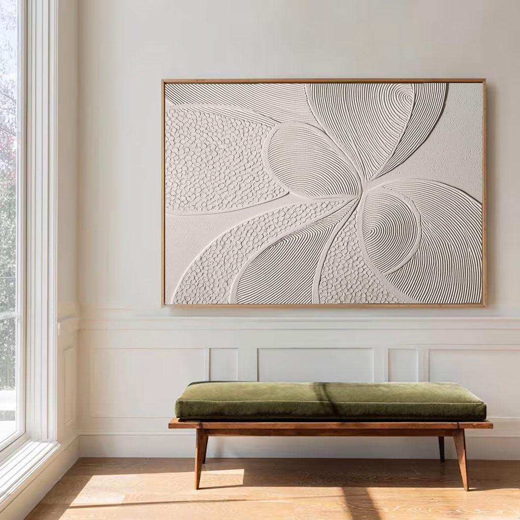 Textured Petal Forms | Ivory Relief