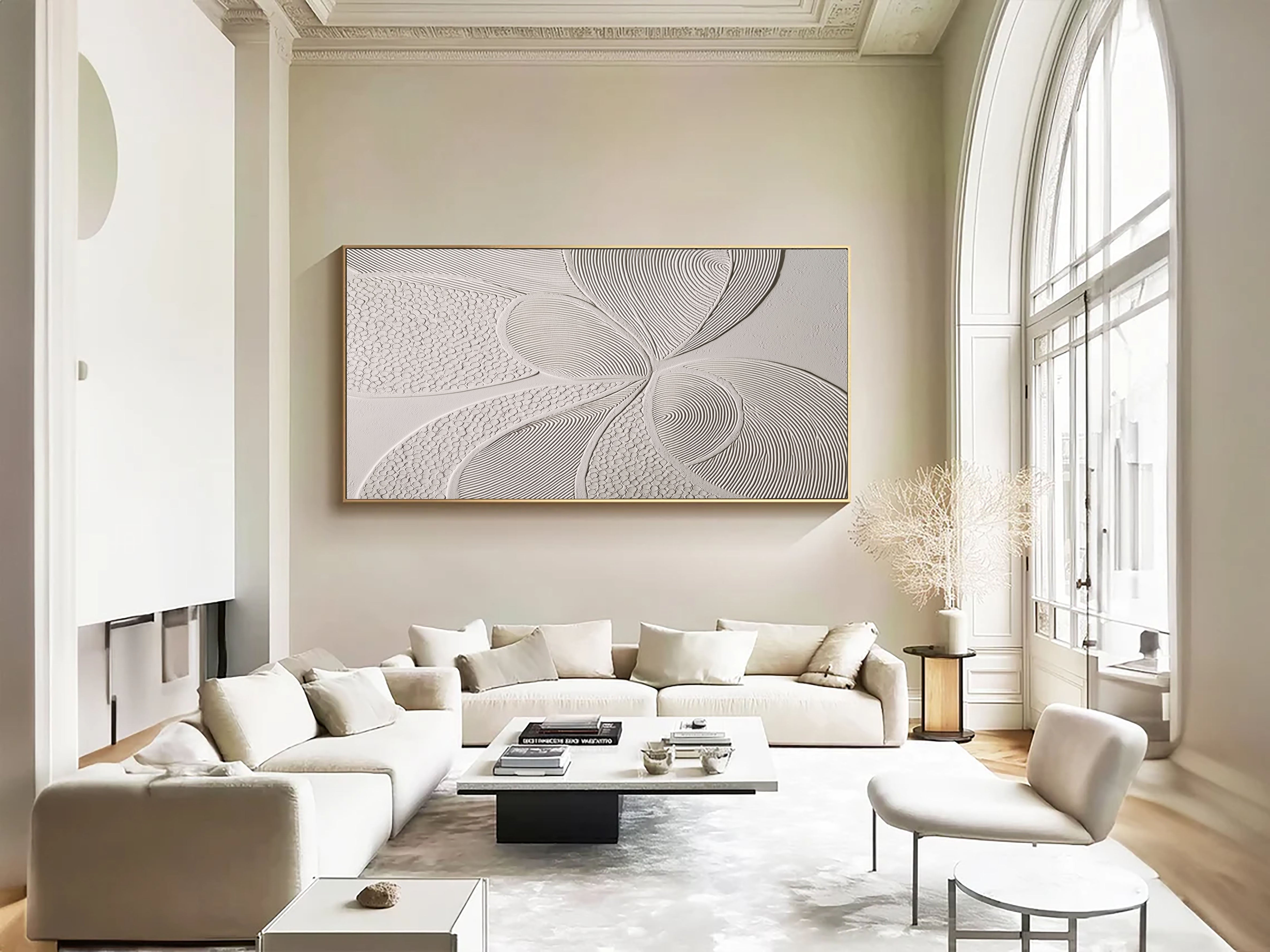 Textured Petal Forms | Ivory Relief