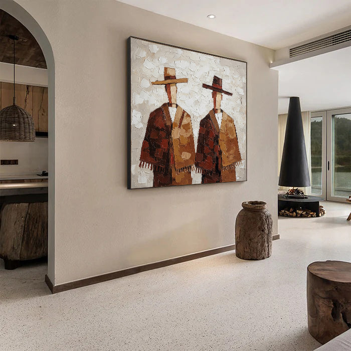 Textured Cloaked Duo | Earthy Hues