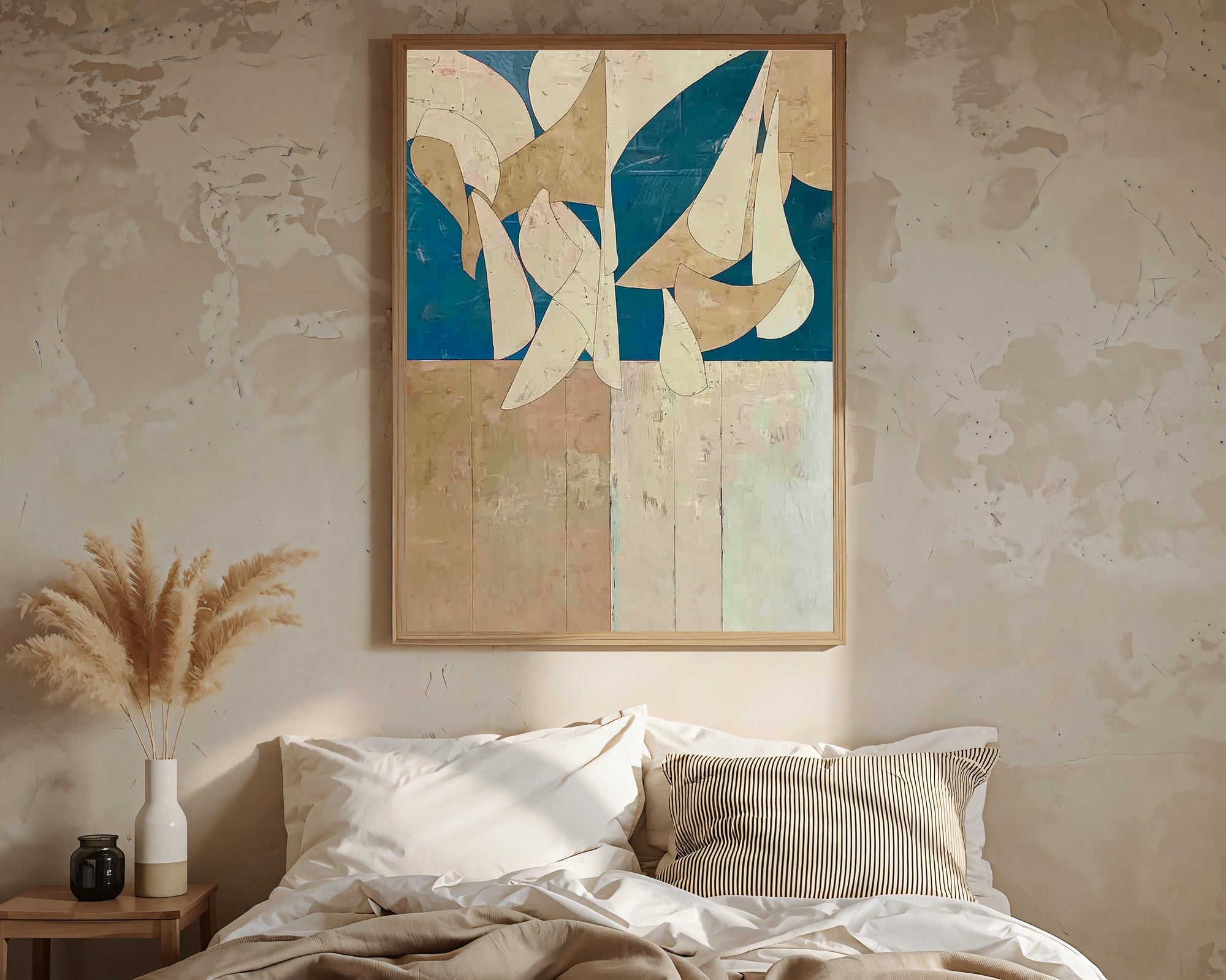 Textured Geometric Elegance | Navy Hues