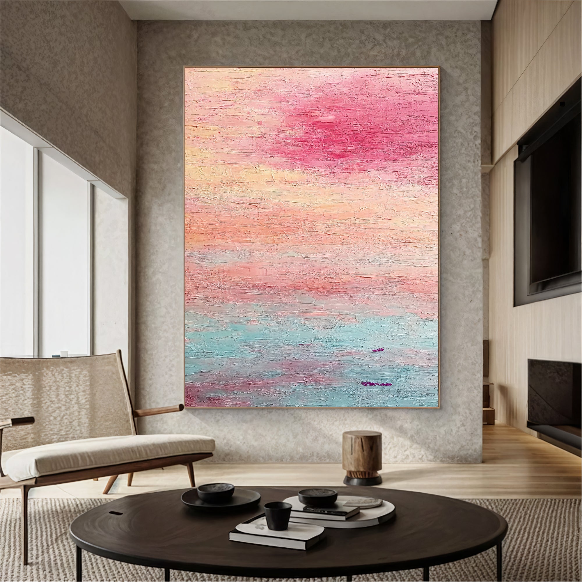 Textured Blush Glow | Sunset Hues