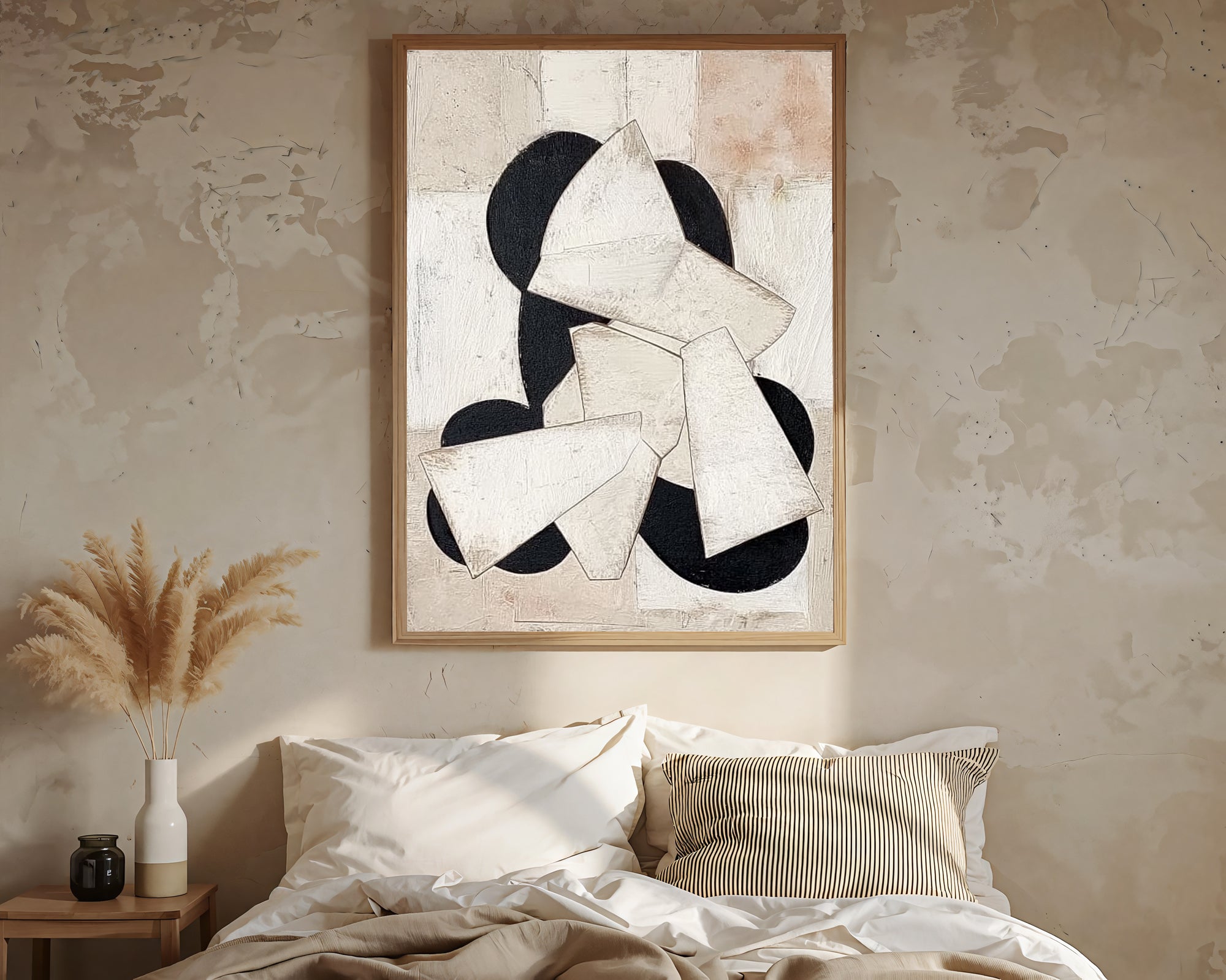 Textured Geometric Charm | Neutral Tones