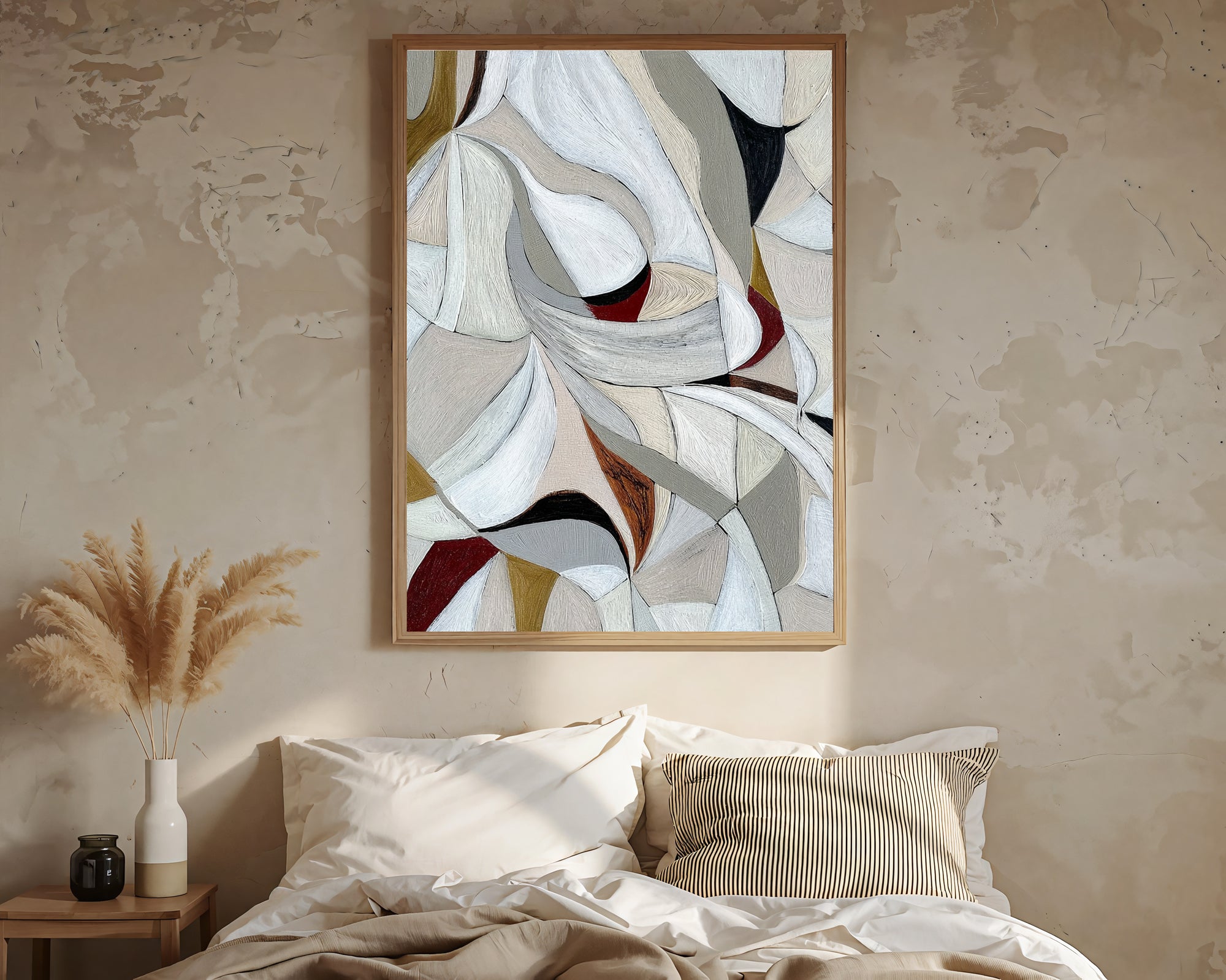 Textured Abstract Opulence | Neutral Swirl