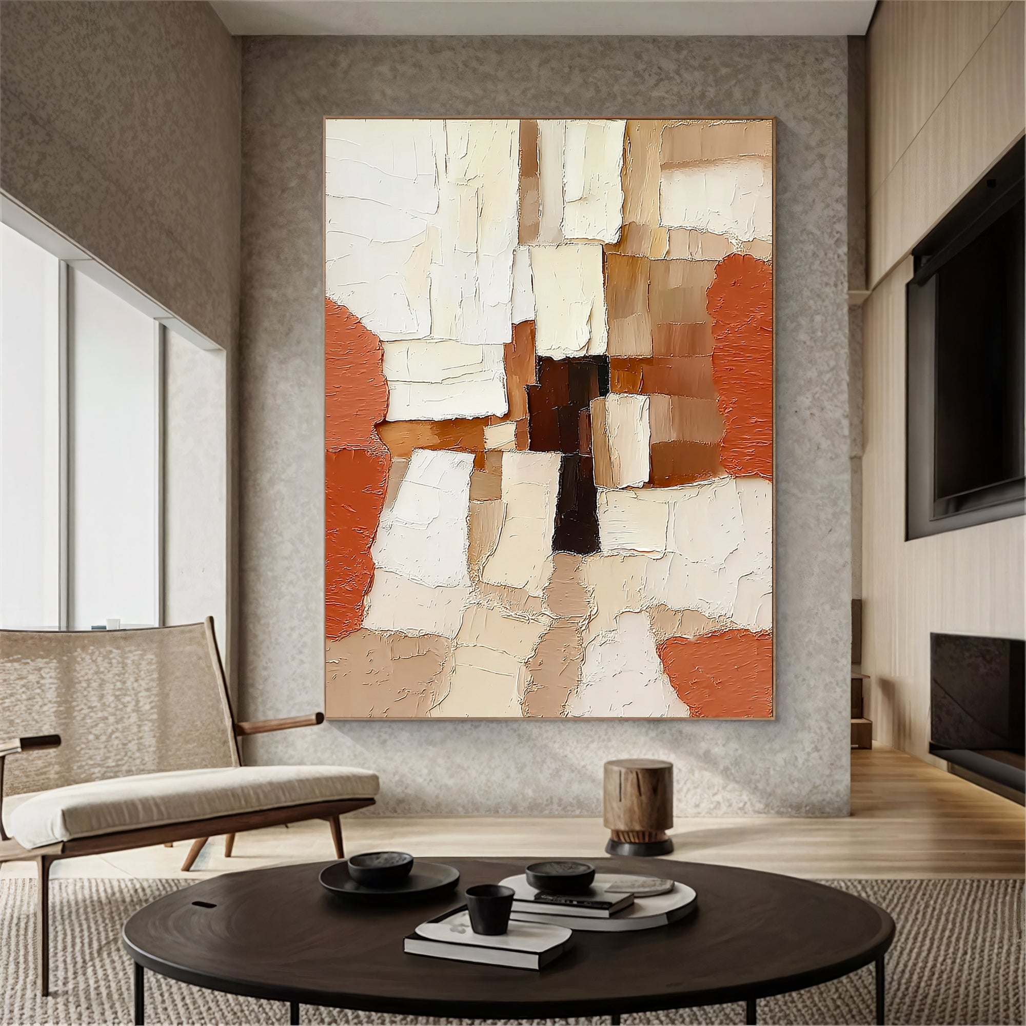 Textured Terracotta Blocks | Cream Rust