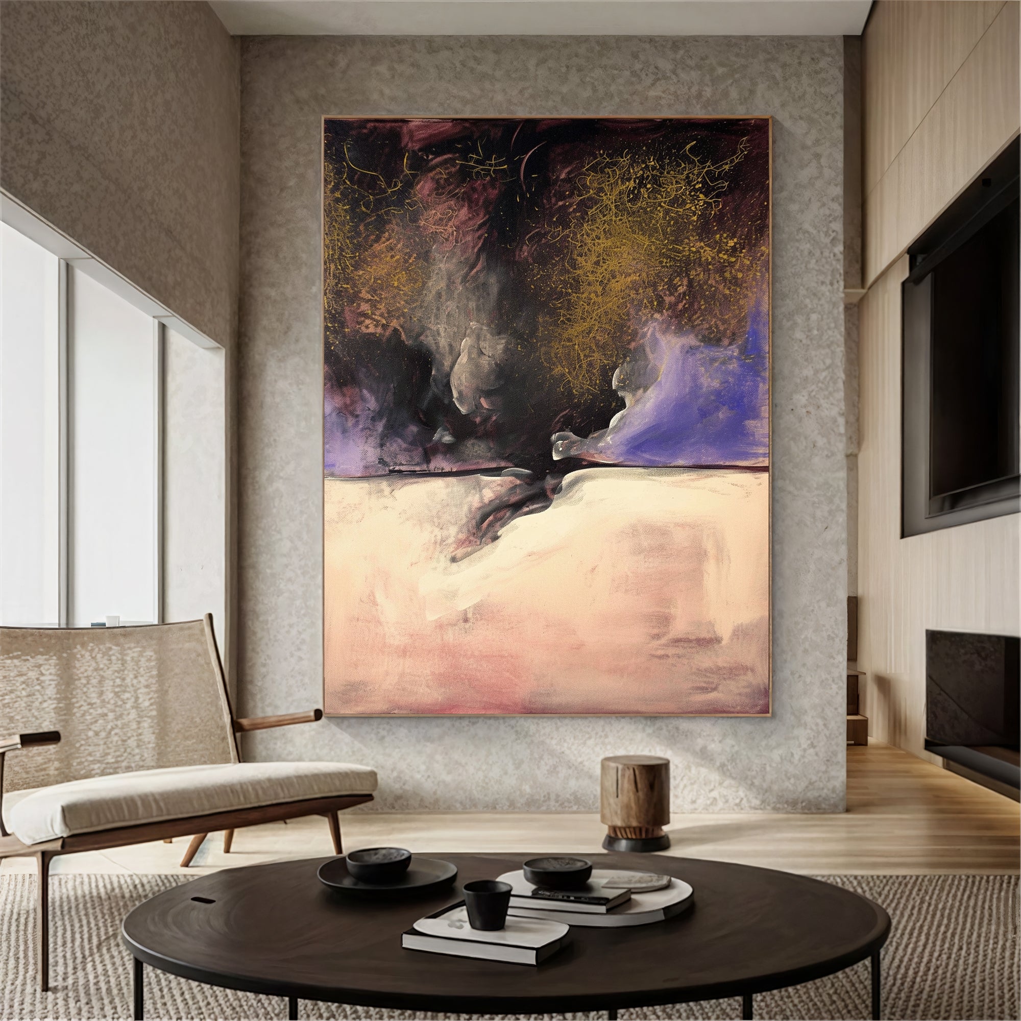 Textured Amethyst Opulence | Purple Gold