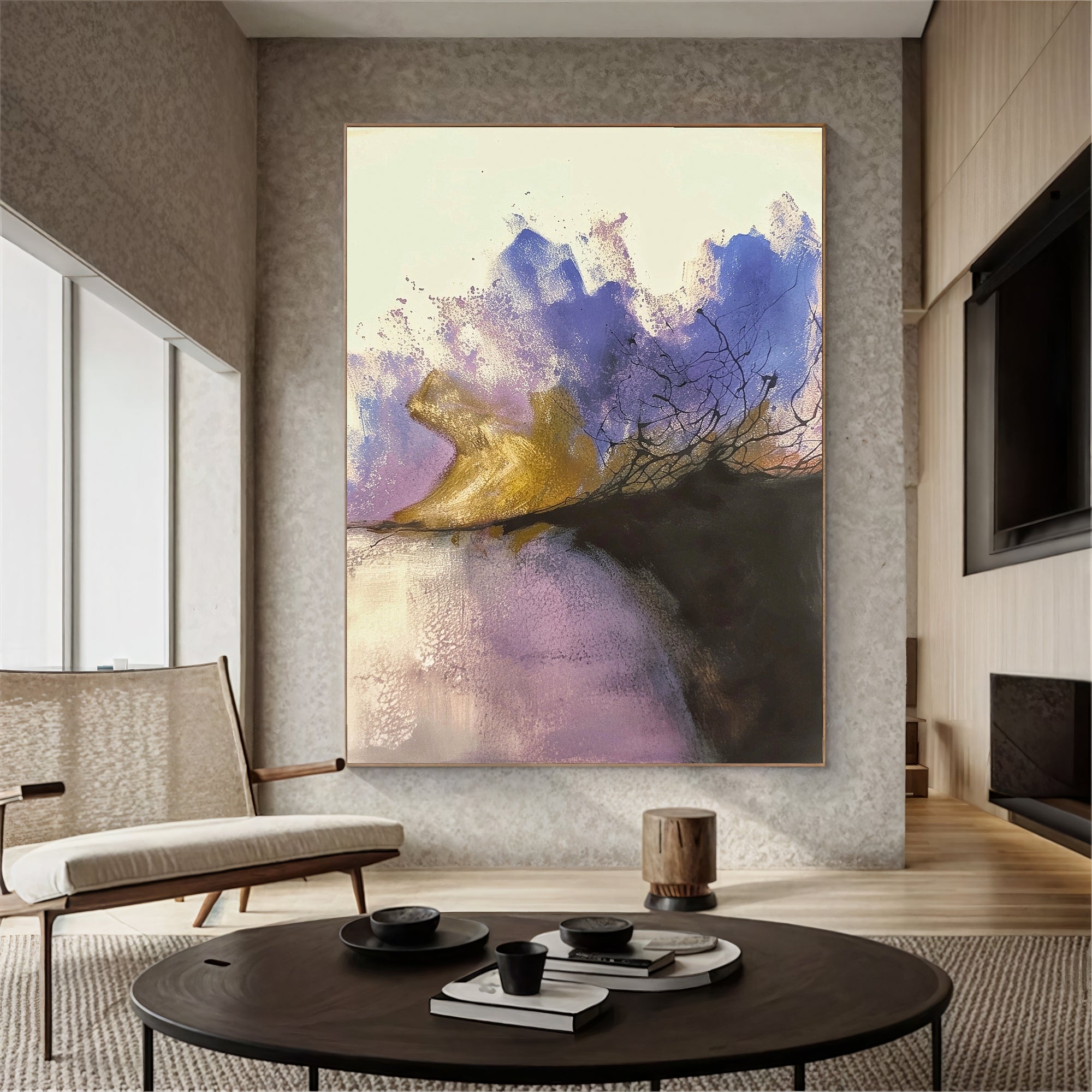 Textured Violet Luxury | Purple Gold