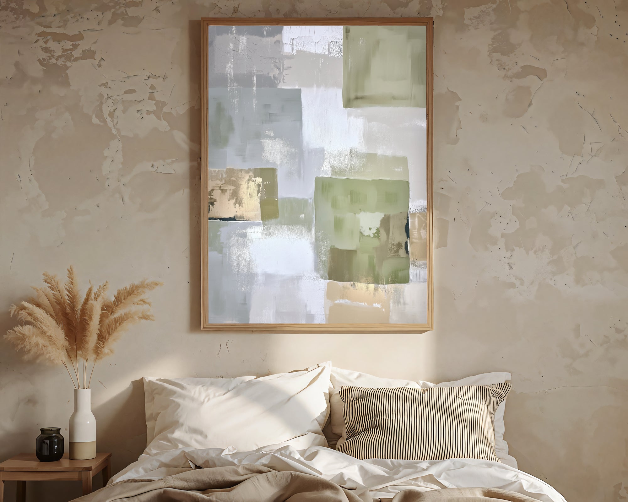 Scumbled Viridescent Planes | Champagne Undertones