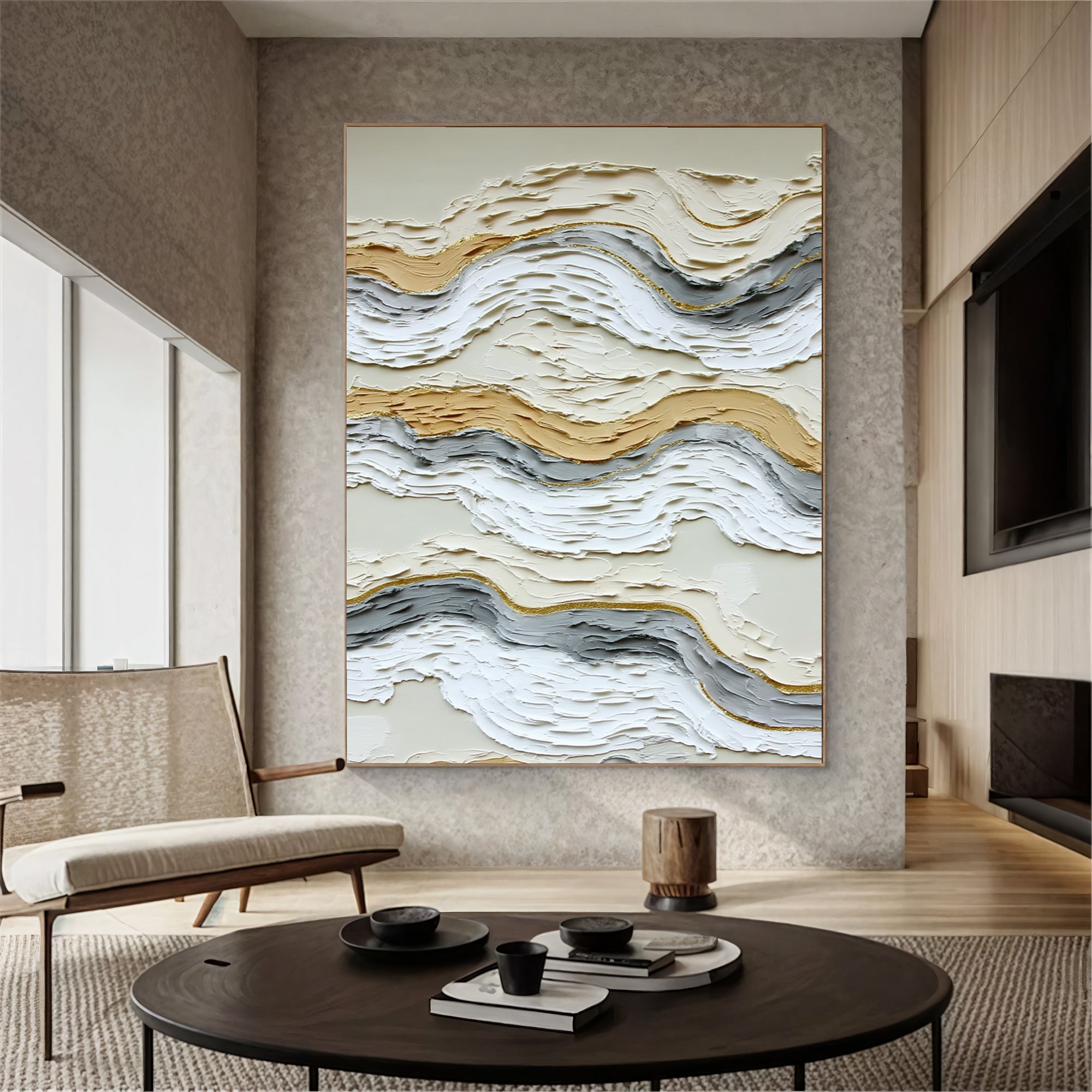 Textured Wavy Ripples | Gilded Hues