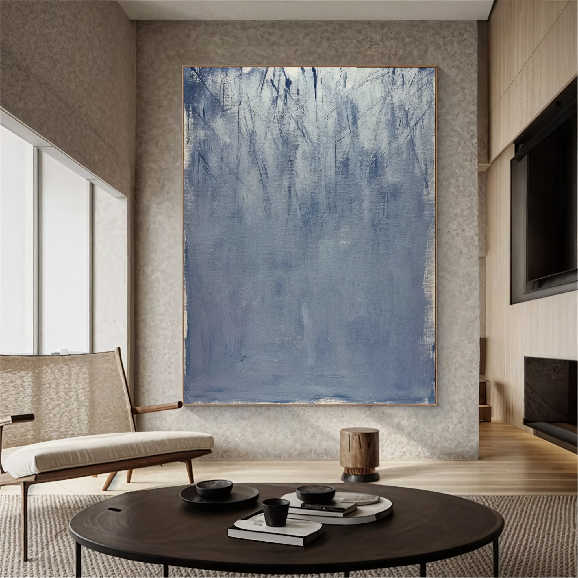 Textured Blue Serenity | Slate Hues