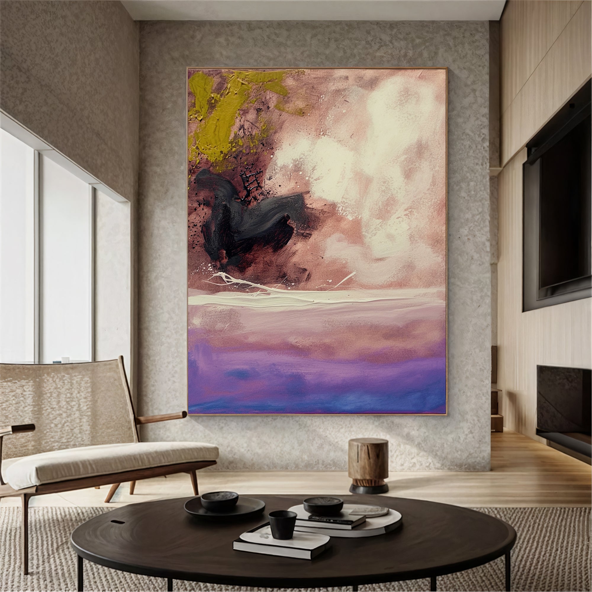 Textured Violet Vibrance | Purple Yellow