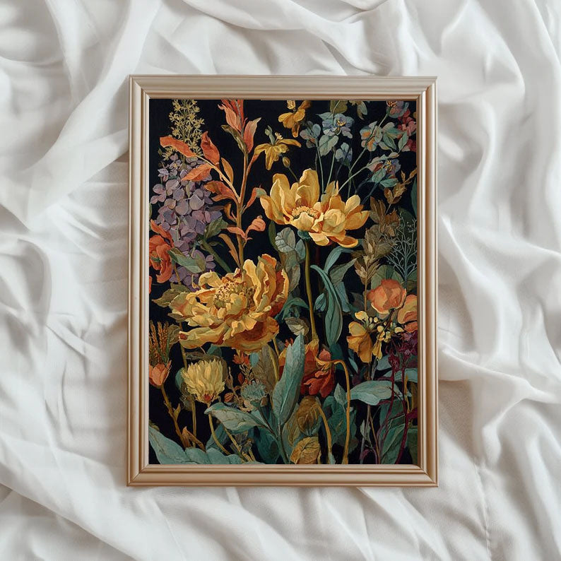 Textured Floral Art | Rich Depth