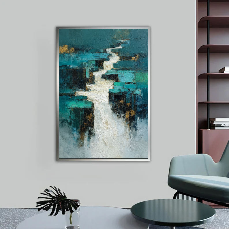 Textured Abstract Art | Azure Depth