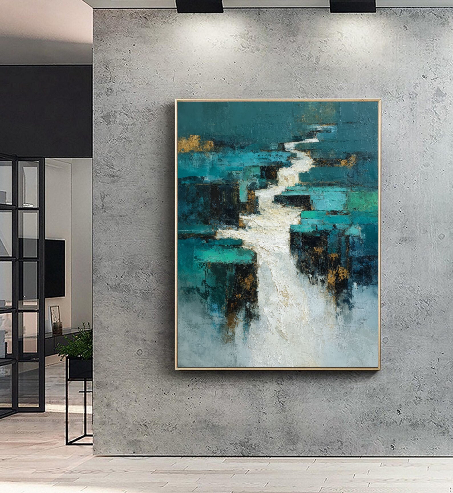 Textured Abstract Art | Azure Depth