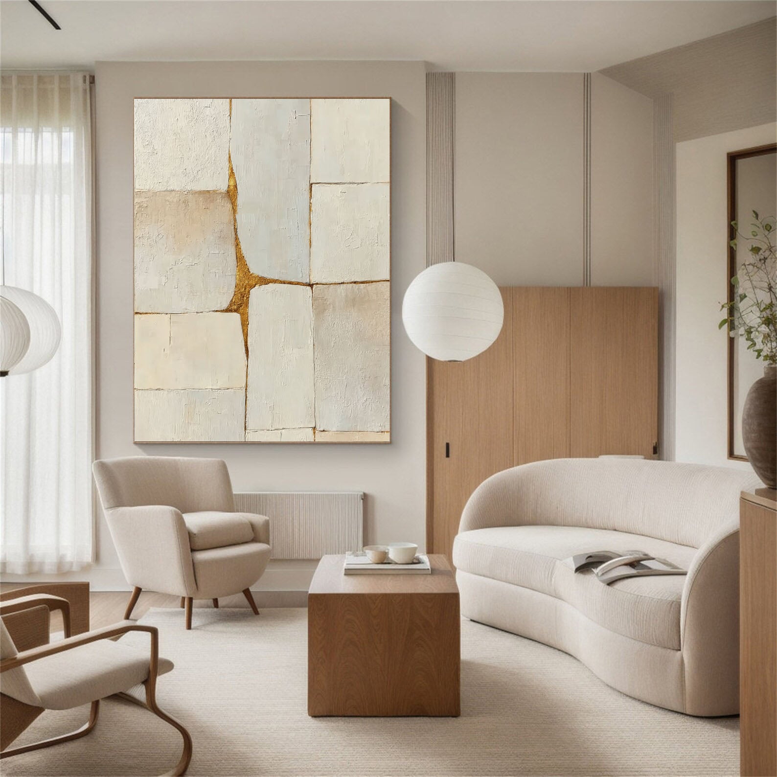 Textured Neutral Art | Gilded Depth