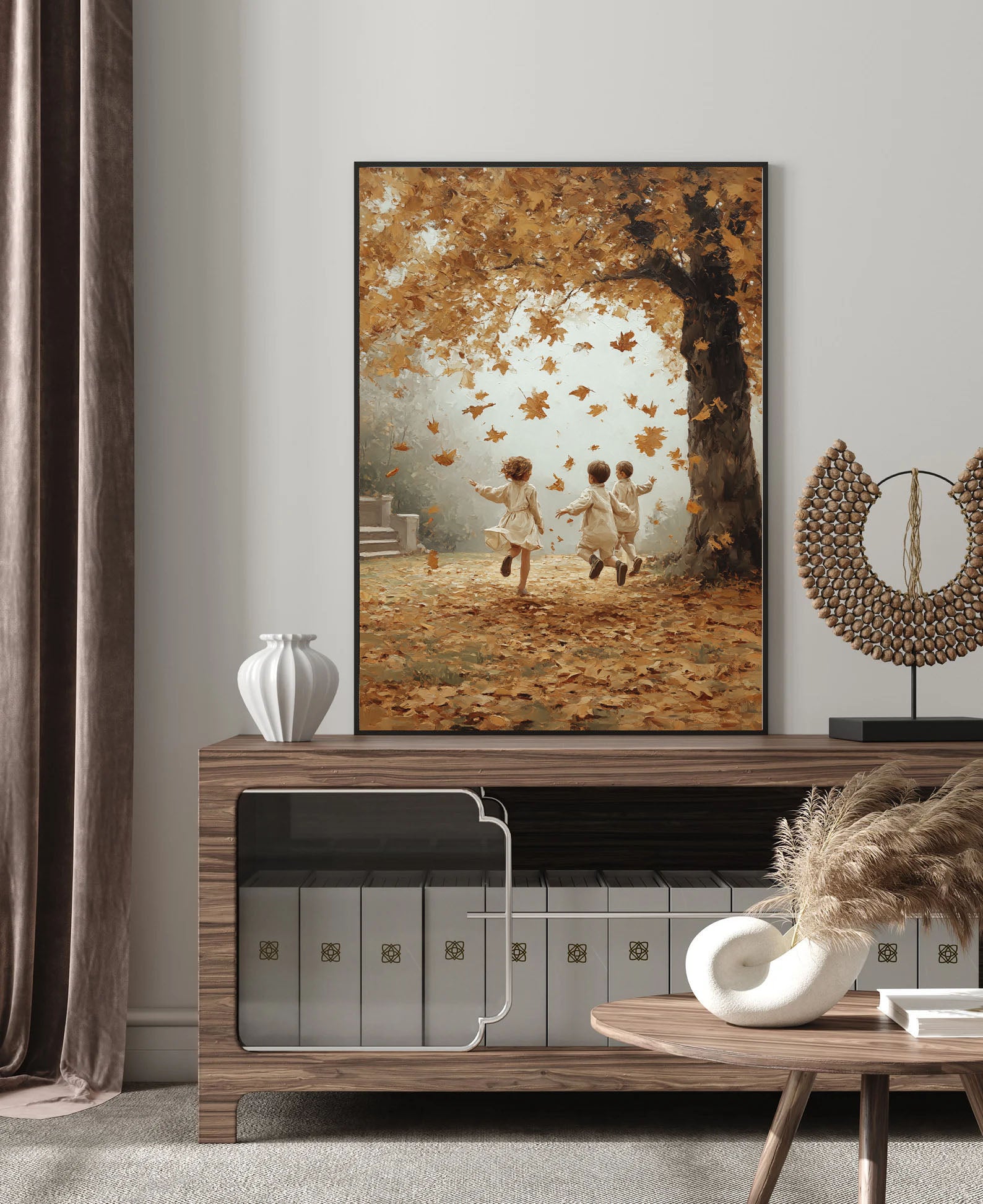 Autumn Kids Play Art | Nostalgic Warmth