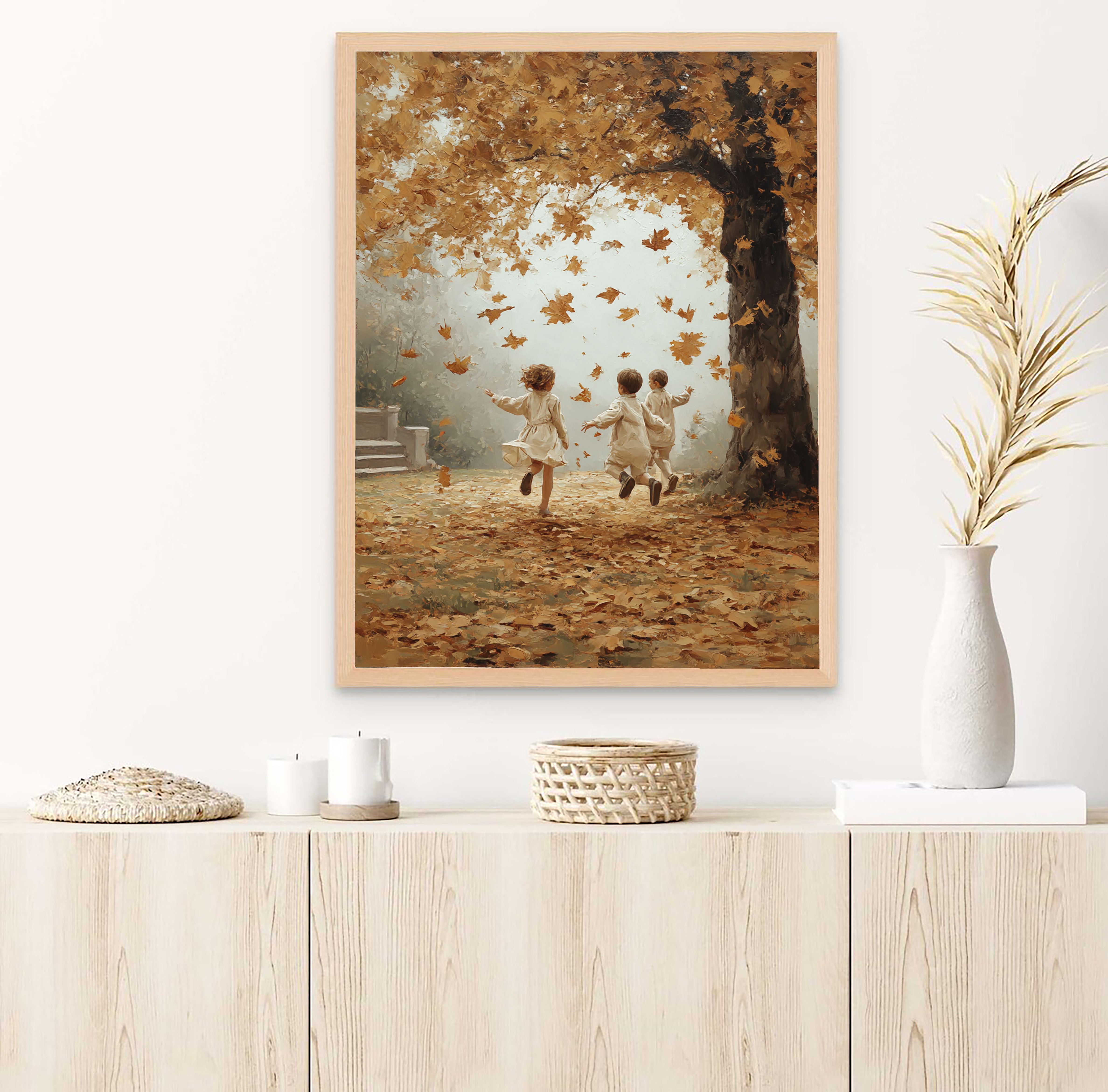 Autumn Kids Play Art | Nostalgic Warmth