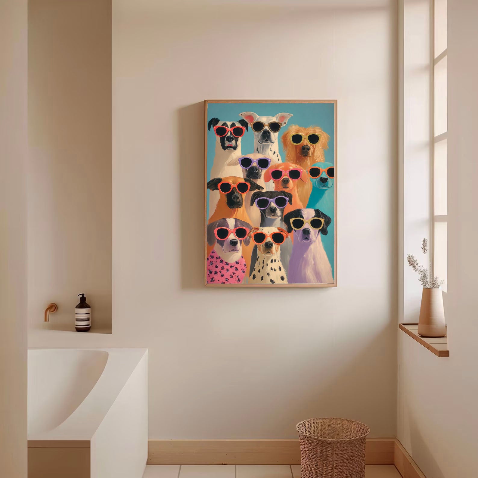 Cool Dogs Collage Art | Vibrant Charm