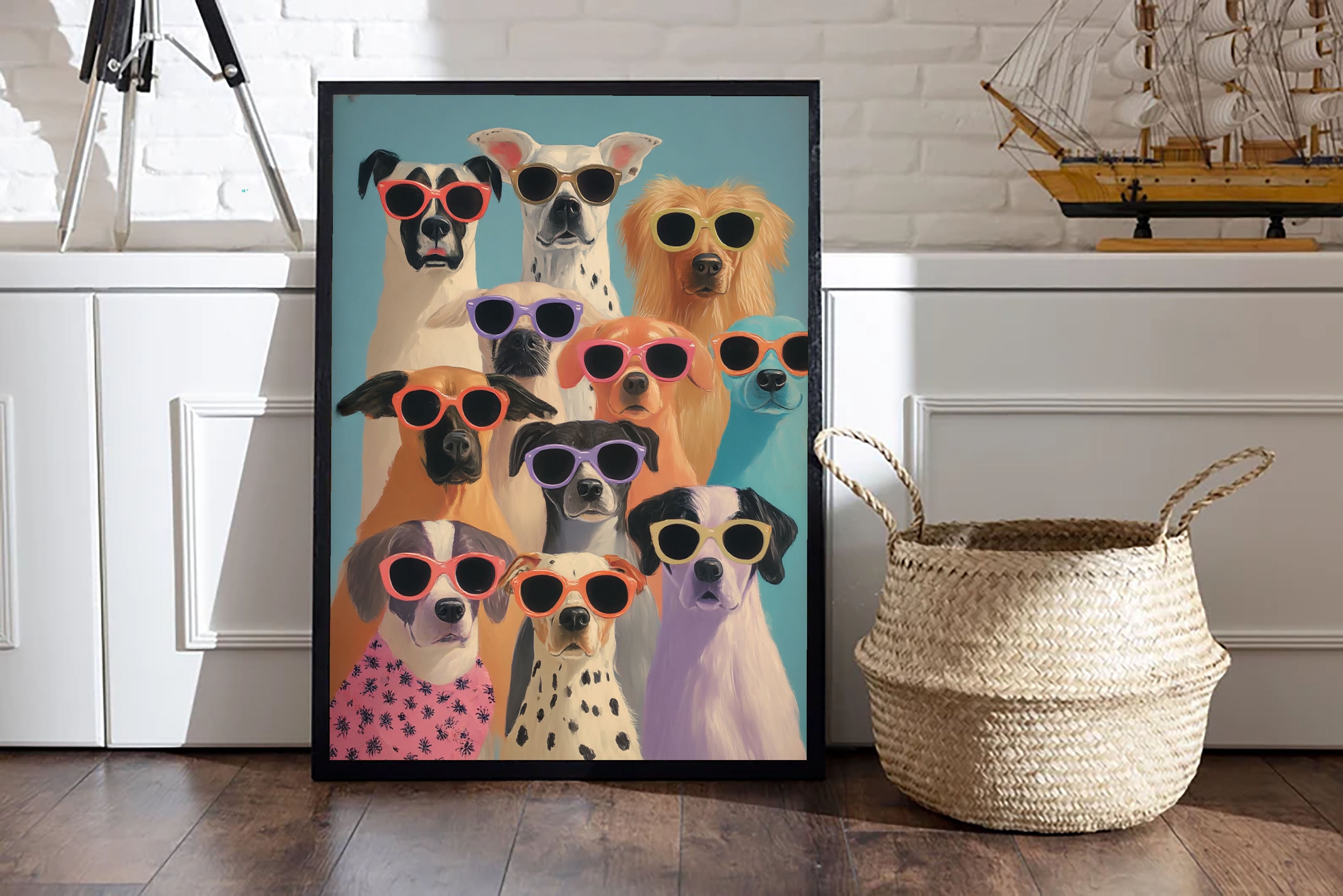 Cool Dogs Collage Art | Vibrant Charm