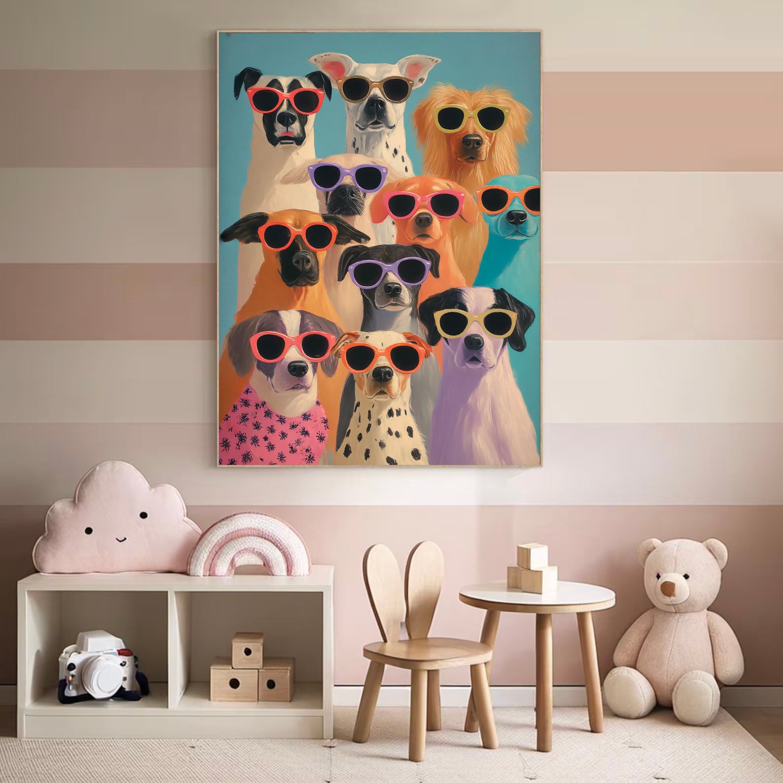 Cool Dogs Collage Art | Vibrant Charm