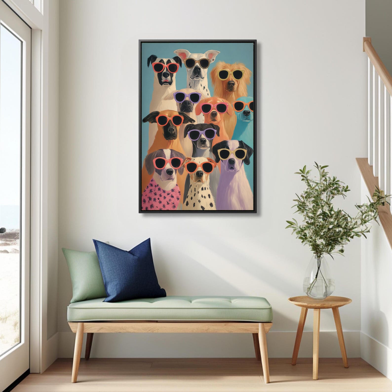 Cool Dogs Collage Art | Vibrant Charm