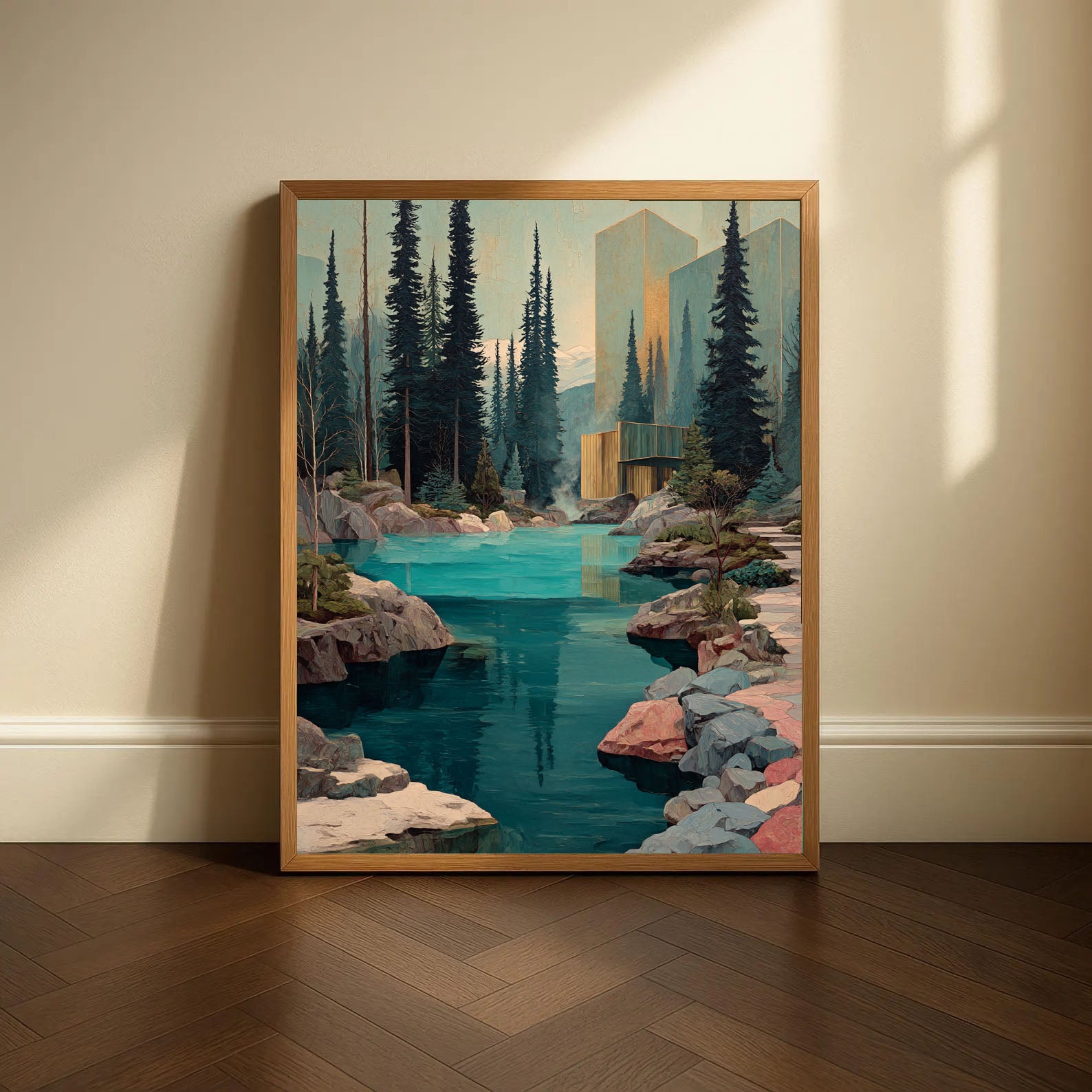 Forest Lake Retreat Art | Modern Serenity