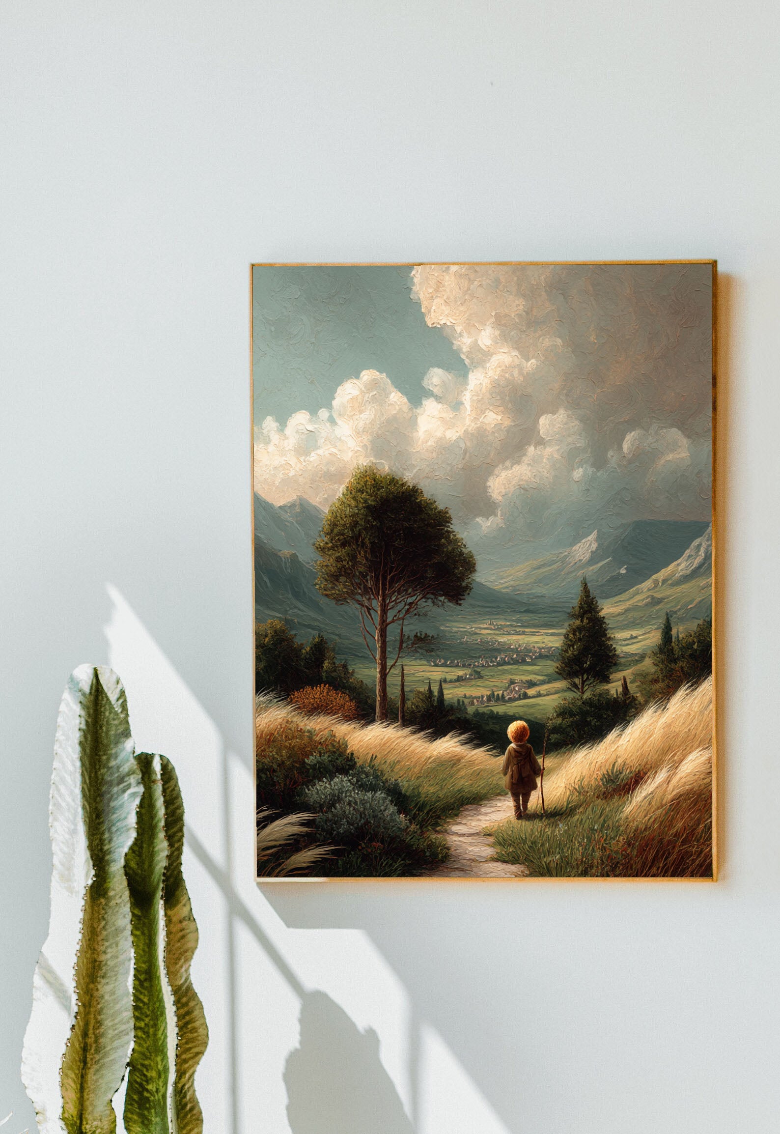 Rural Wanderer Landscape Art | Timeless Serenity