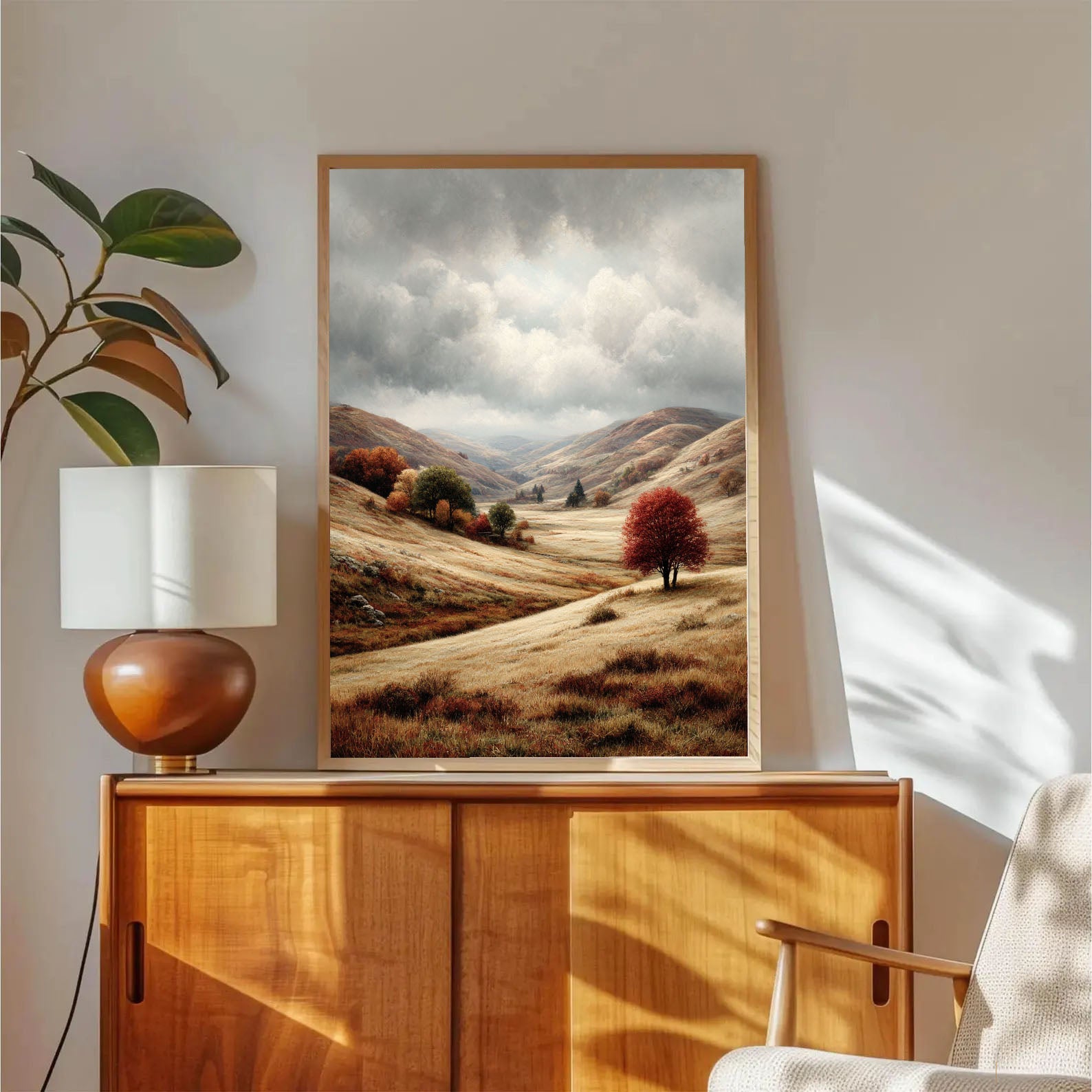 Autumn Valley Landscape Art | Vintage Grandeur