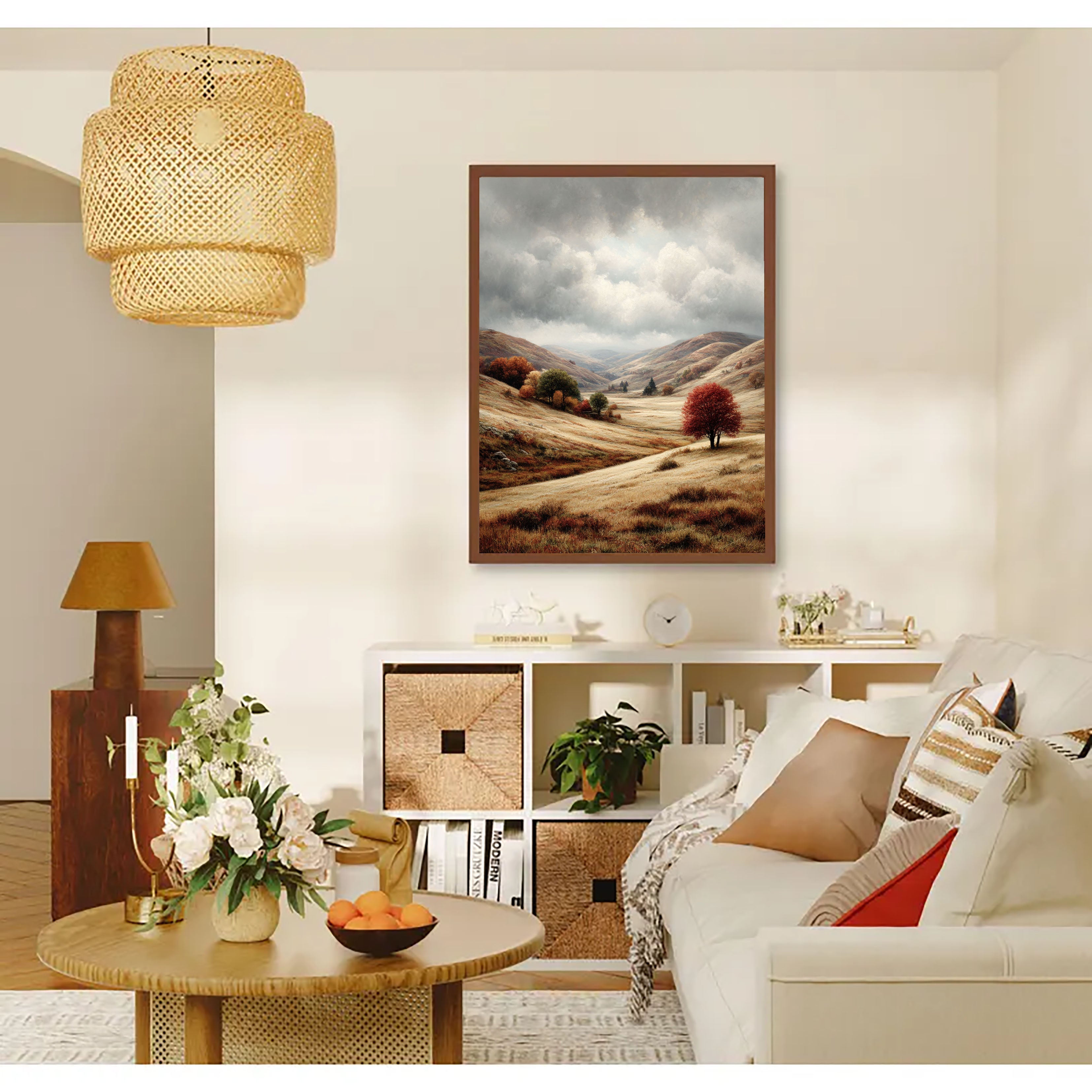 Autumn Valley Landscape Art | Vintage Grandeur