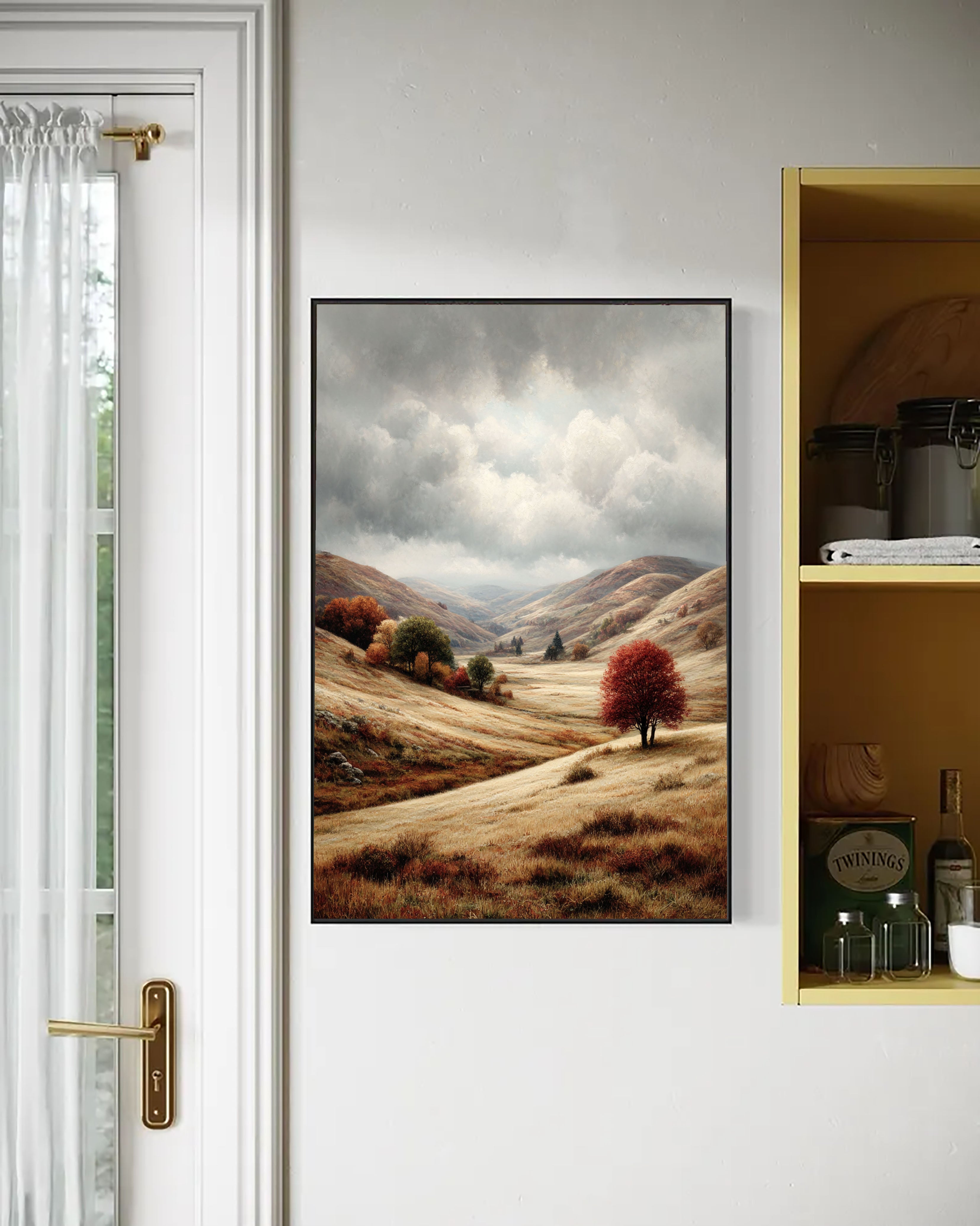 Autumn Valley Landscape Art | Vintage Grandeur