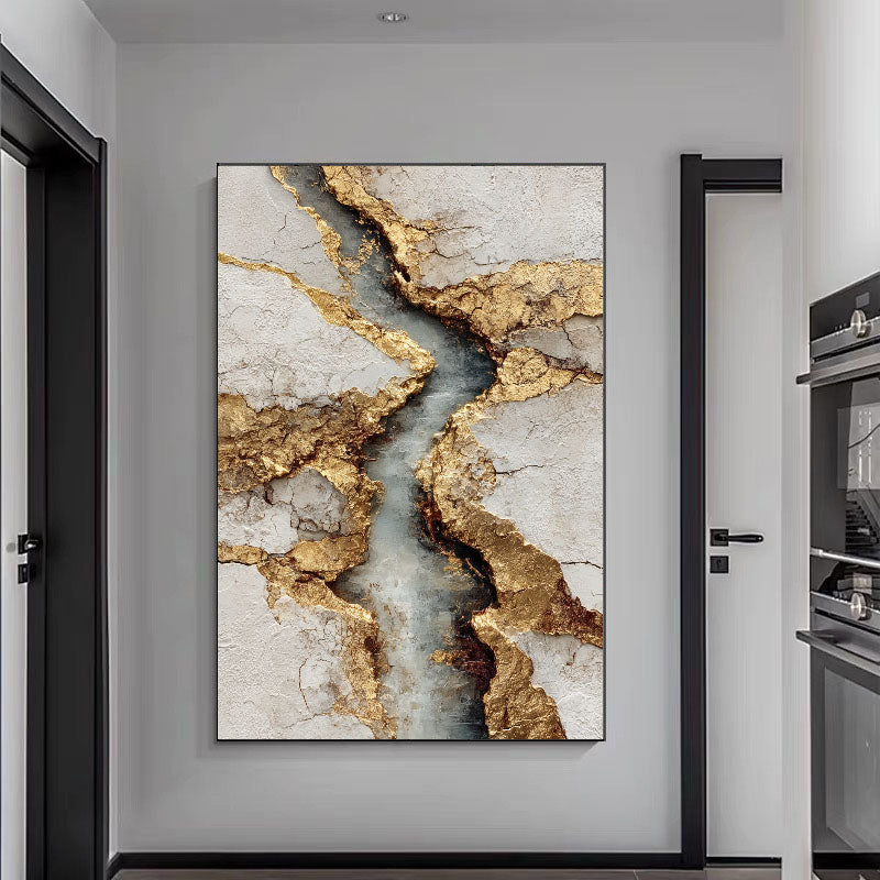 Textured Golden Veins | Gray Gold