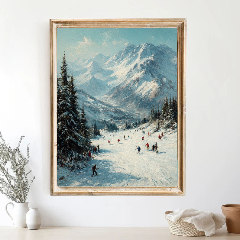 Textured Alpine Skiing | Blue White