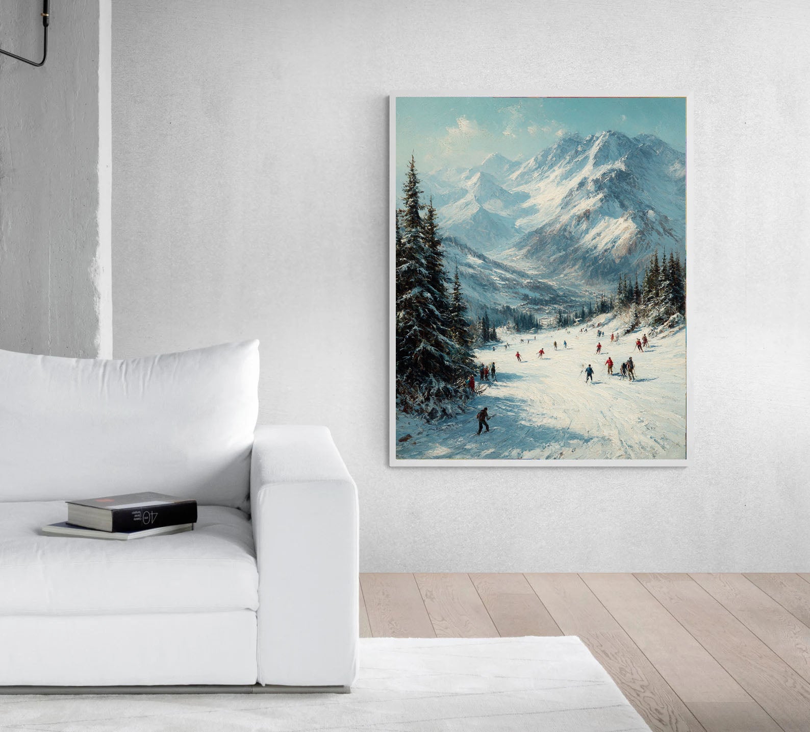 Textured Alpine Skiing | Blue White