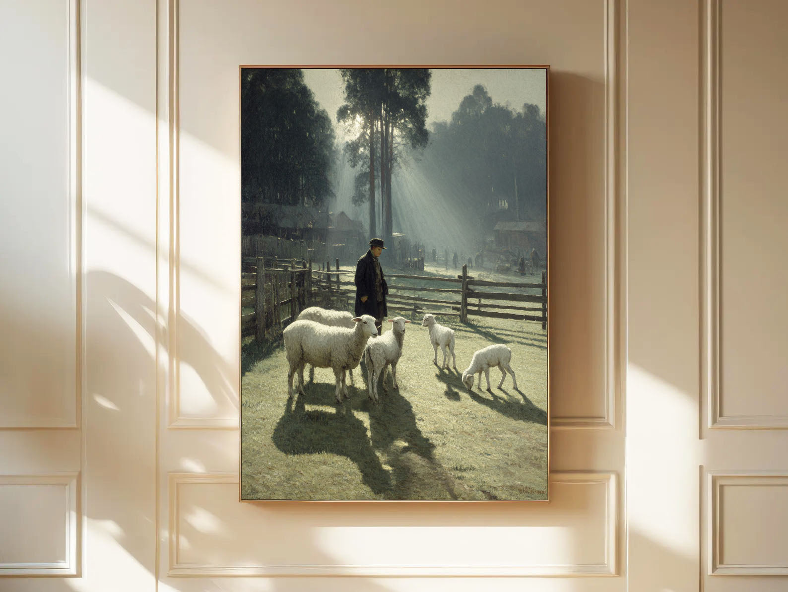 Textured Rural Serenity | Green White