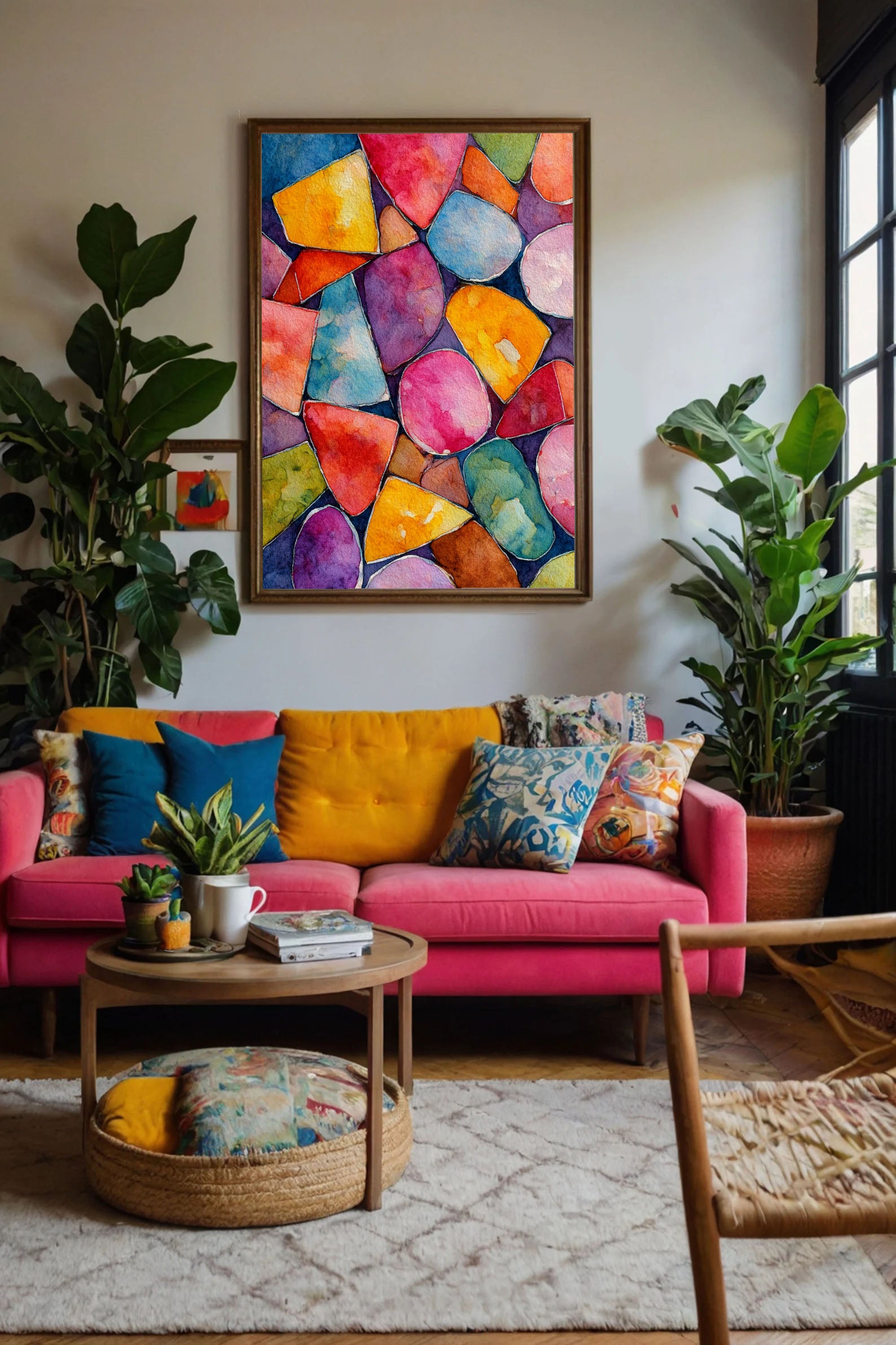 Textured Geometric Vibrancy | Colorful Shapes