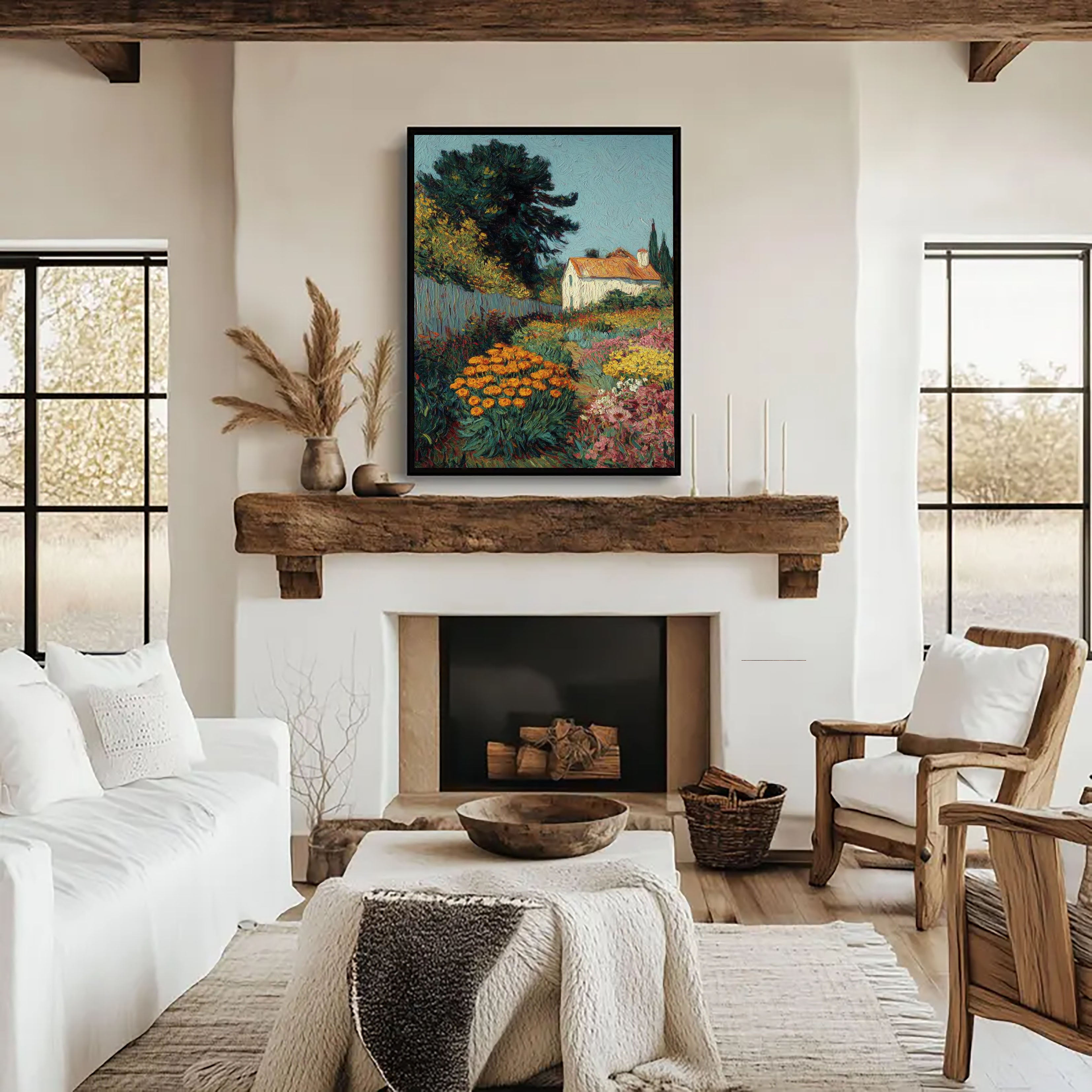 Textured Garden Vibrancy | Colorful Bloom