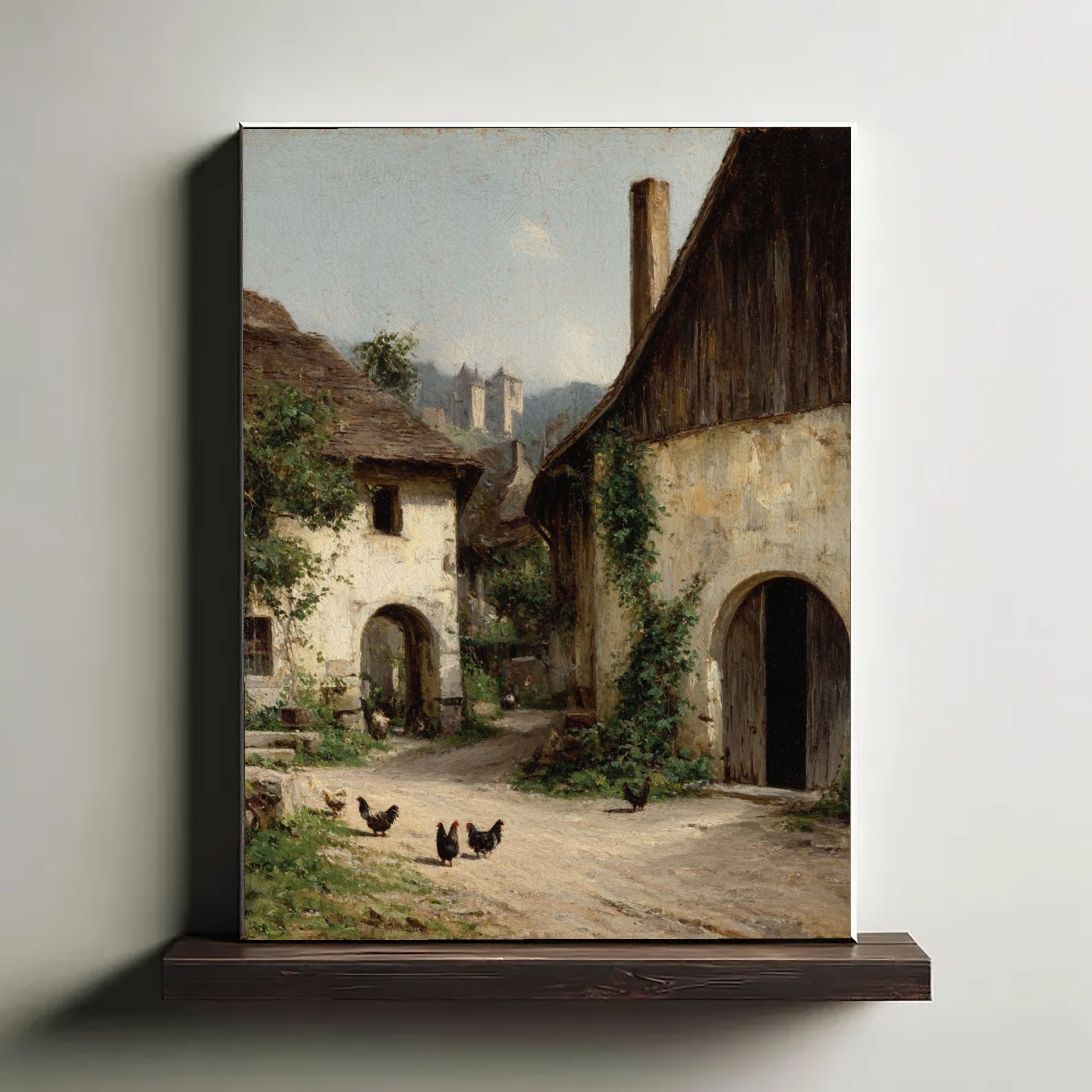 Textured Rural Charm | Beige Green