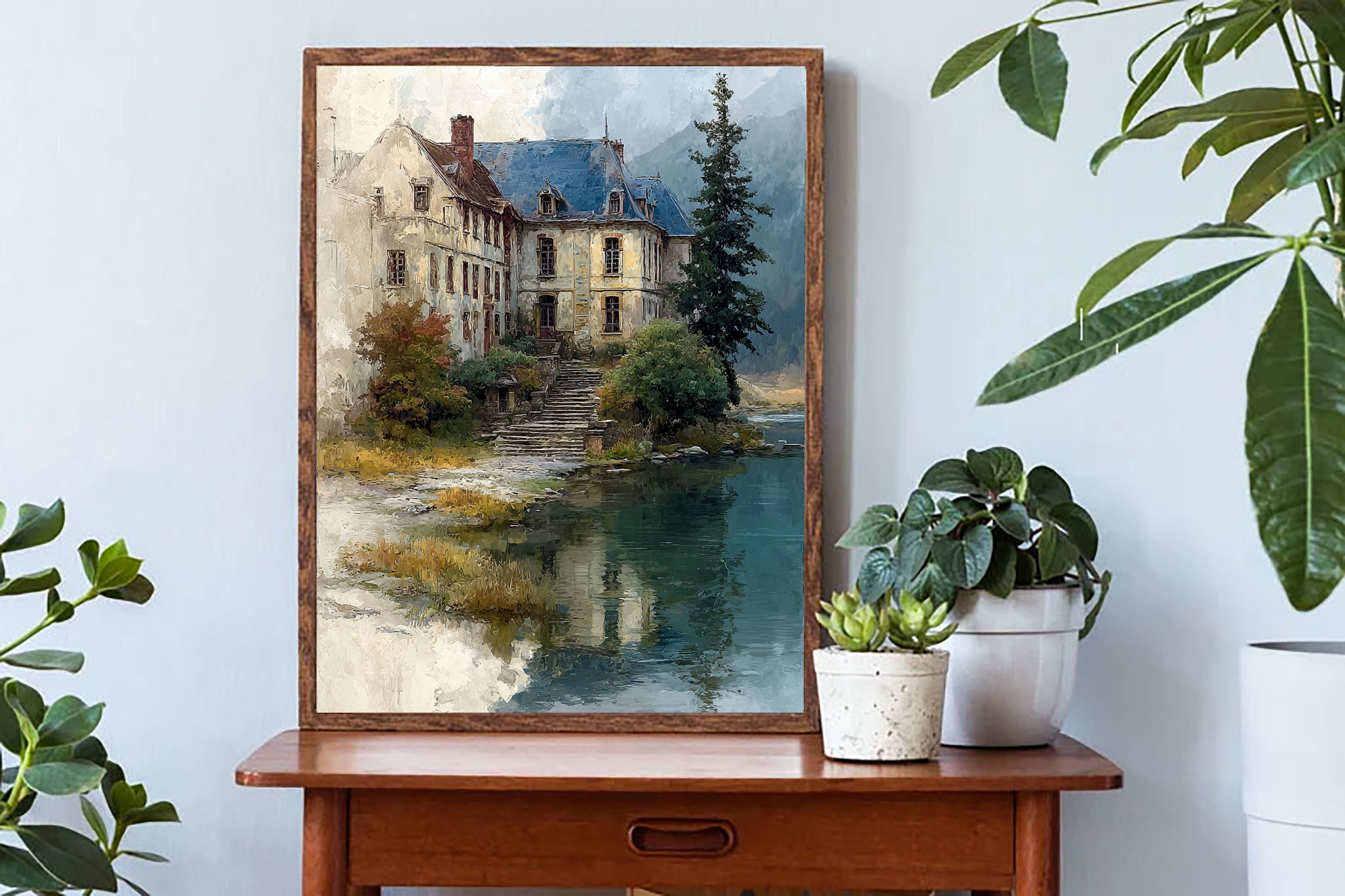 Textured Chateau Serenity | Beige Blue