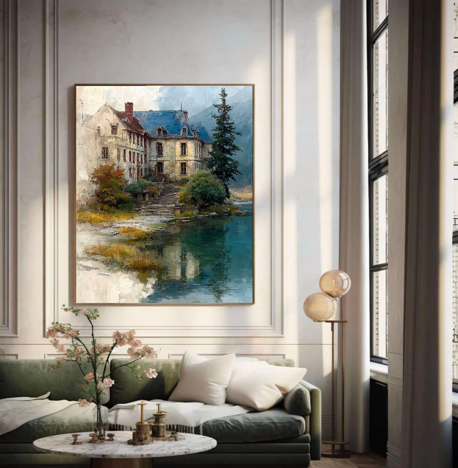 Textured Chateau Serenity | Beige Blue